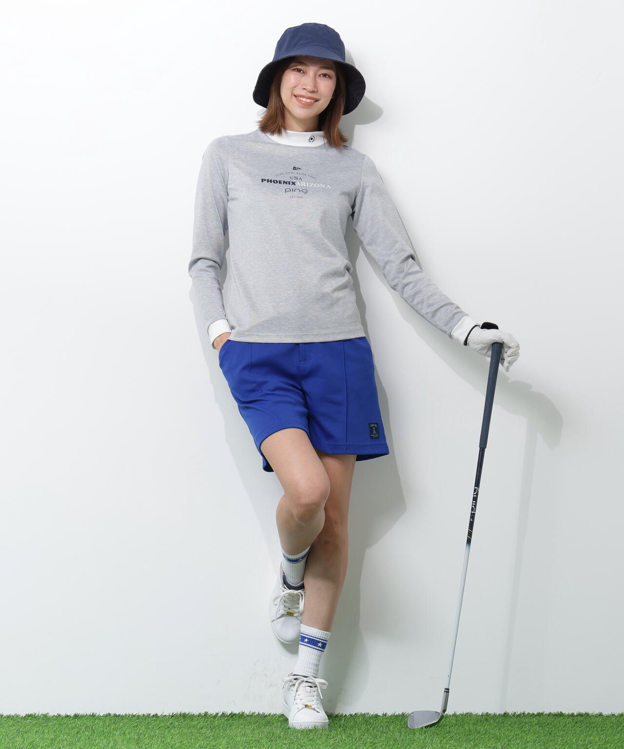 【PING APPAREL】全方向ストレッチダブルフェイスドライミックスアイストーンショートパンツ ＜NATIVE＞ (LADIES)