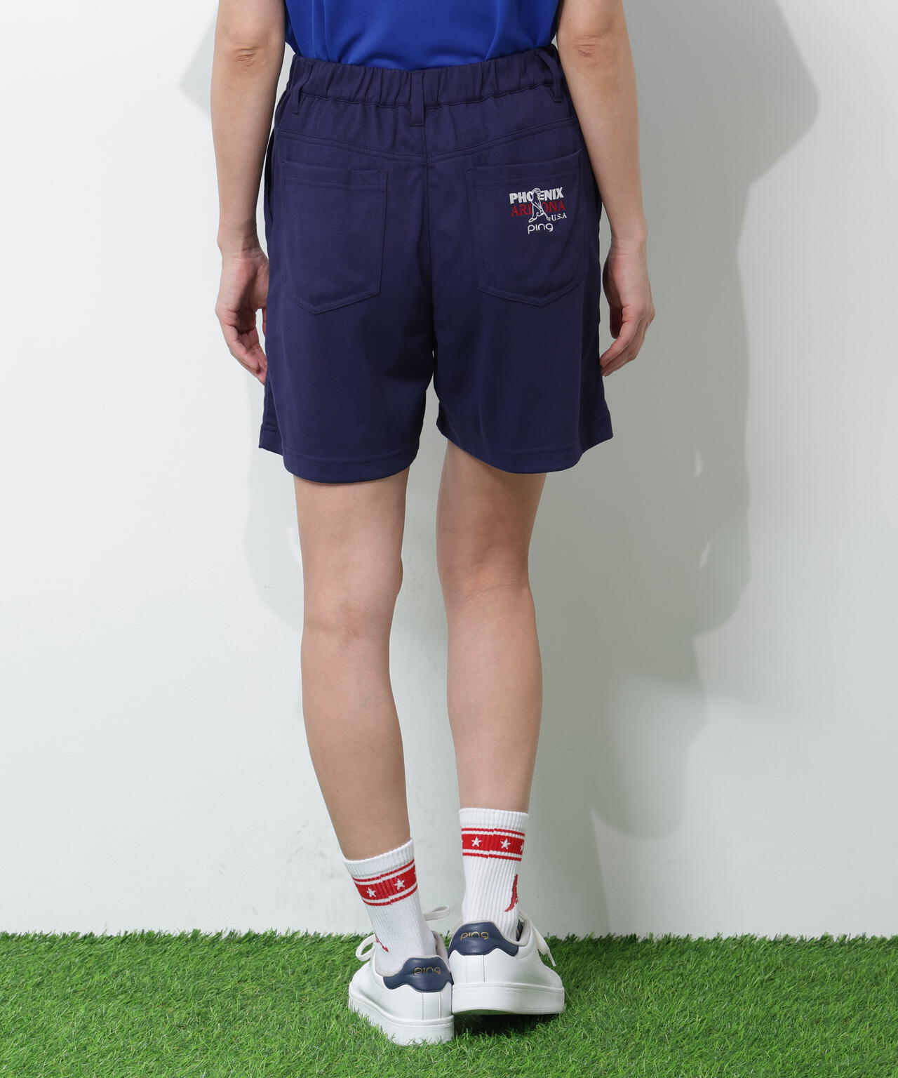 【PING APPAREL】全方向ストレッチダブルフェイスドライミックスアイストーンショートパンツ ＜NATIVE＞ (LADIES)