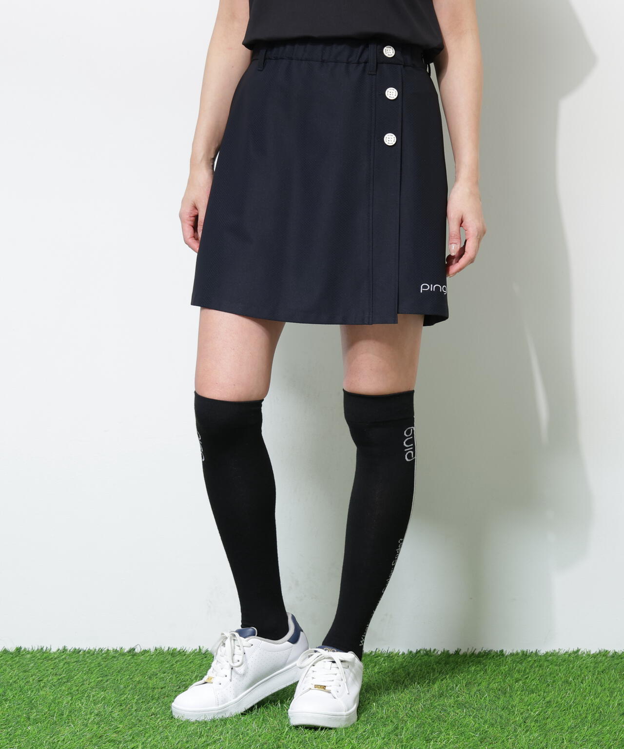 【PING APPAREL】【UVカット・透け防止・ストレッチ】ドビーショートパンツ ＜GOLD＞ (LADIES)