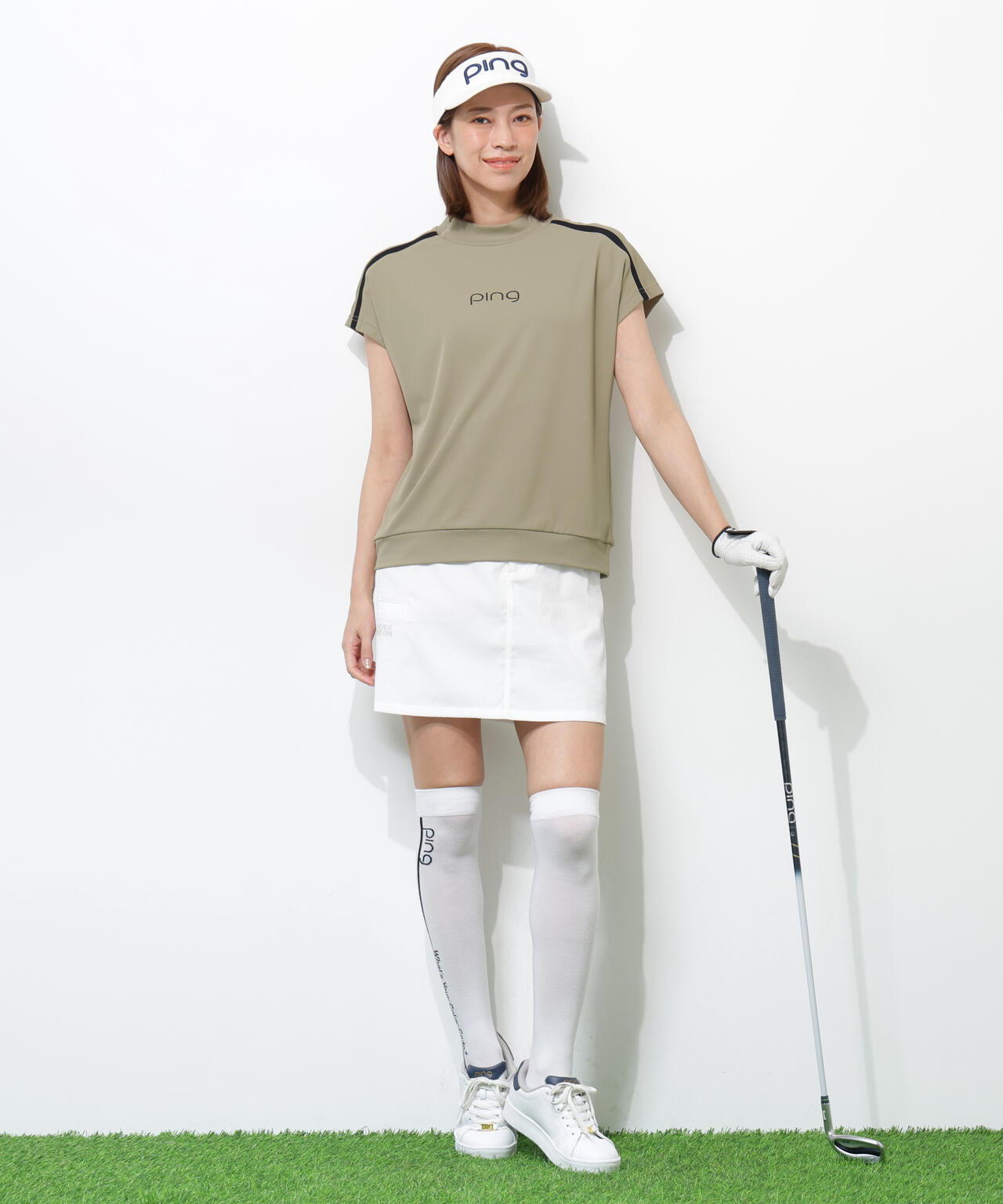 【PING APPAREL】【吸汗速乾・ストレッチ】サッカースカート ＜GOLD＞ (LADIES)