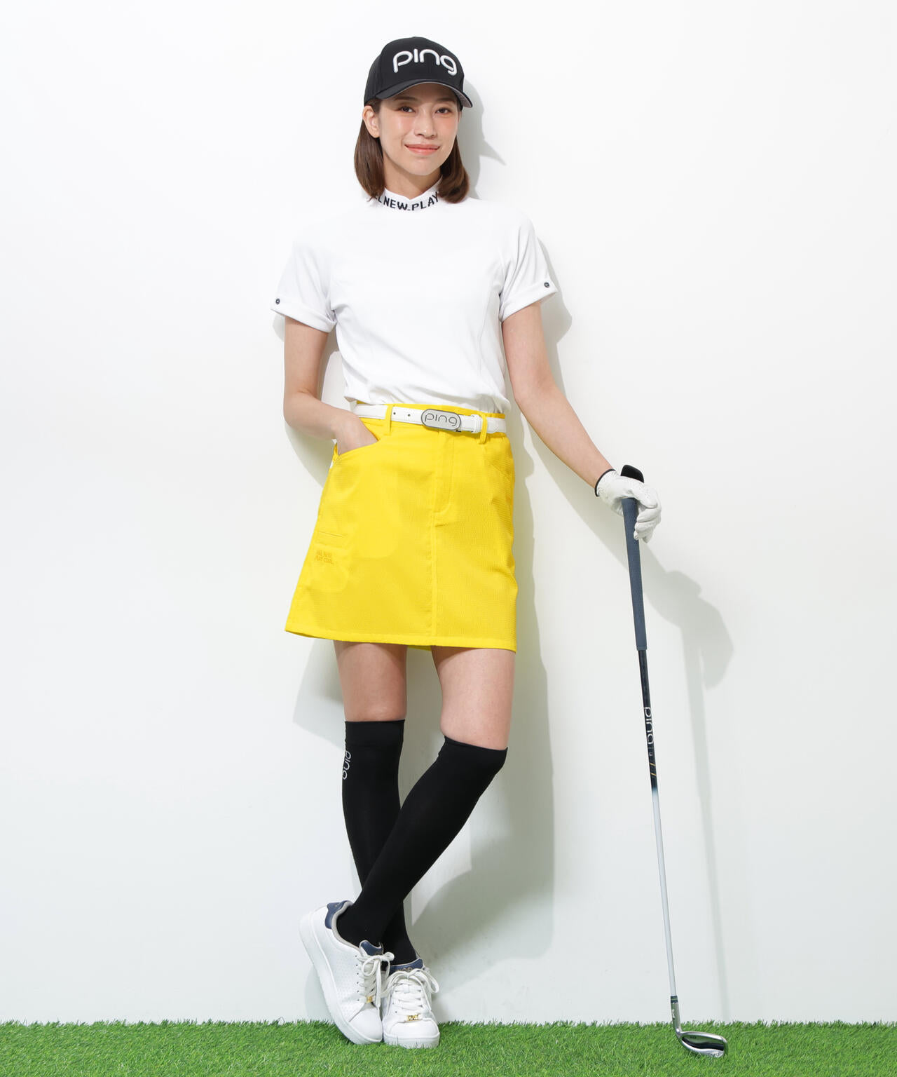 【PING APPAREL】【吸汗速乾・ストレッチ】サッカースカート ＜GOLD＞ (LADIES)