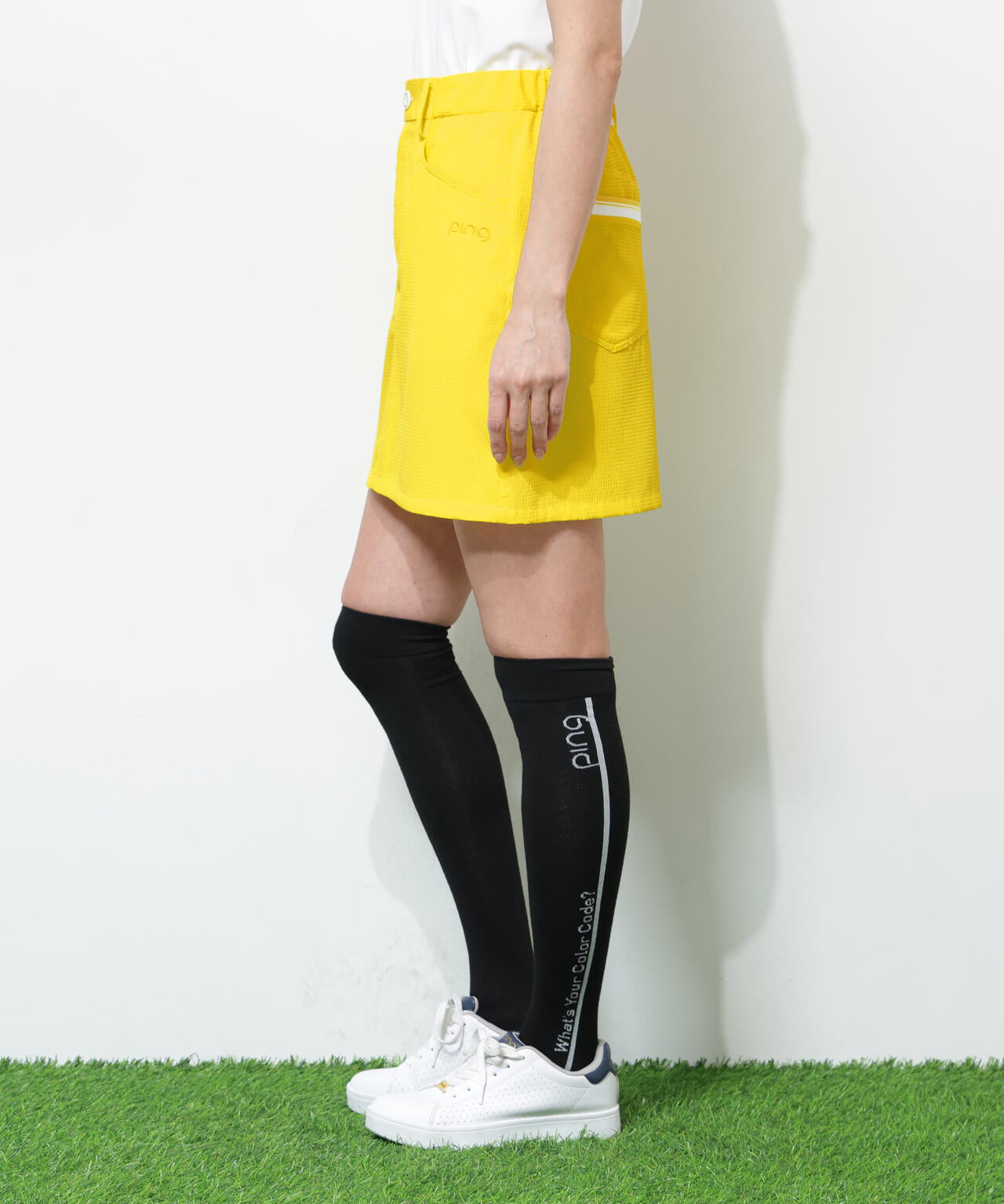 【PING APPAREL】【吸汗速乾・ストレッチ】サッカースカート ＜GOLD＞ (LADIES)
