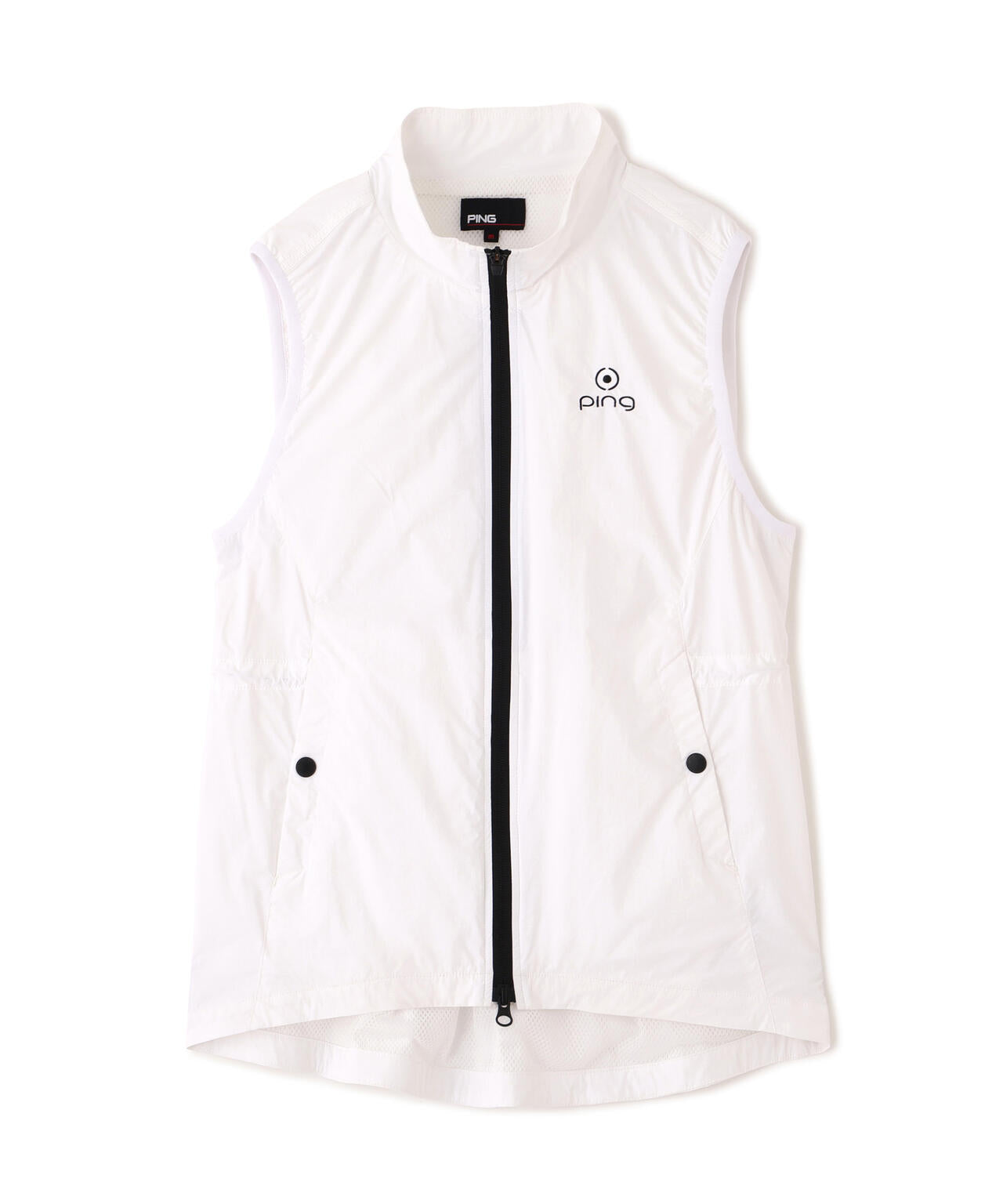 ［PING APPAREL］［UVカット・撥水］リップストップ高機能フルジップベスト ＜GOLD＞ (LADIES)