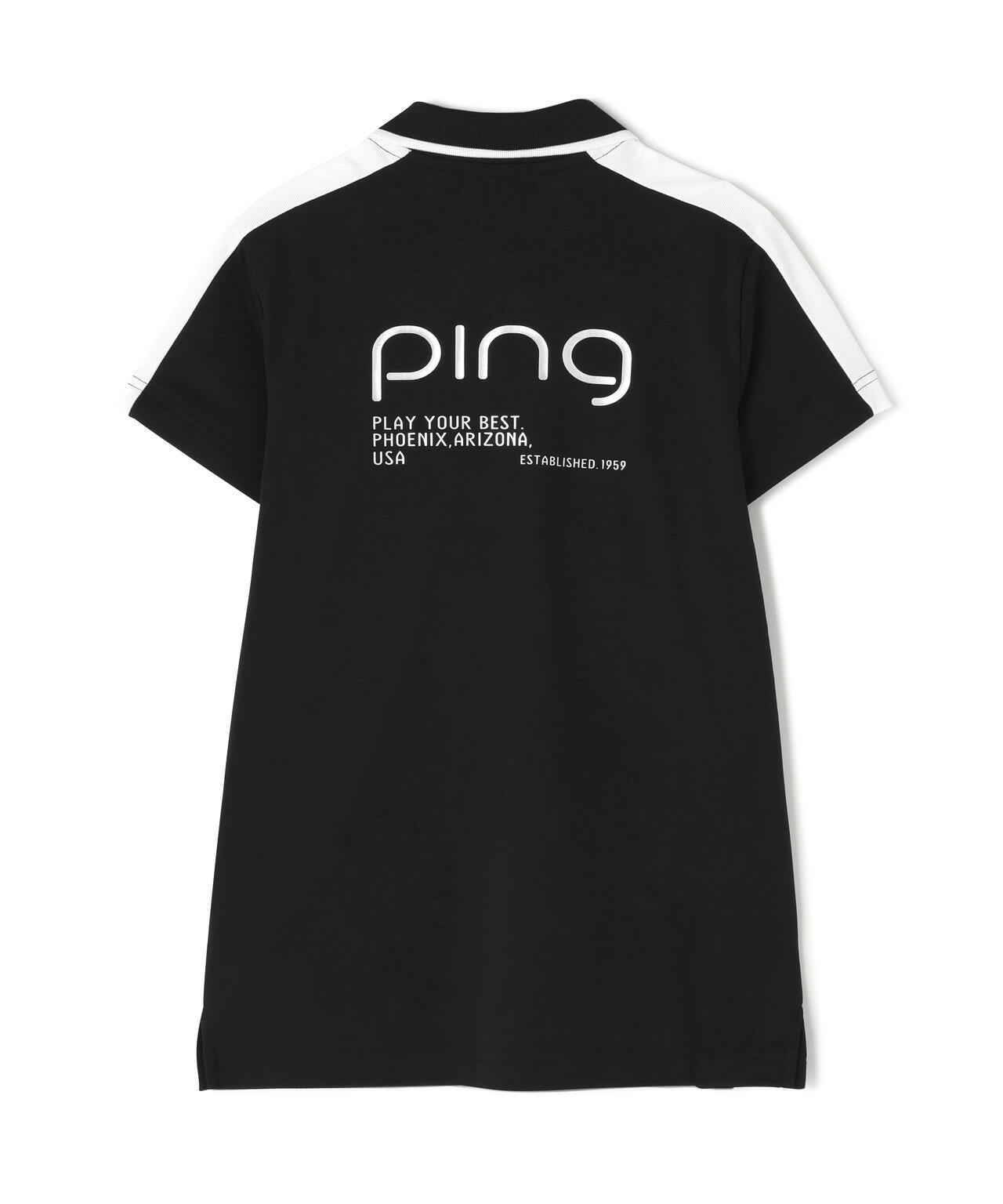 【PING APPAREL】切替ロゴテープカノコ半袖ハーフジップポロシャツ ＜PERFORMANCE＞ (LADIES)