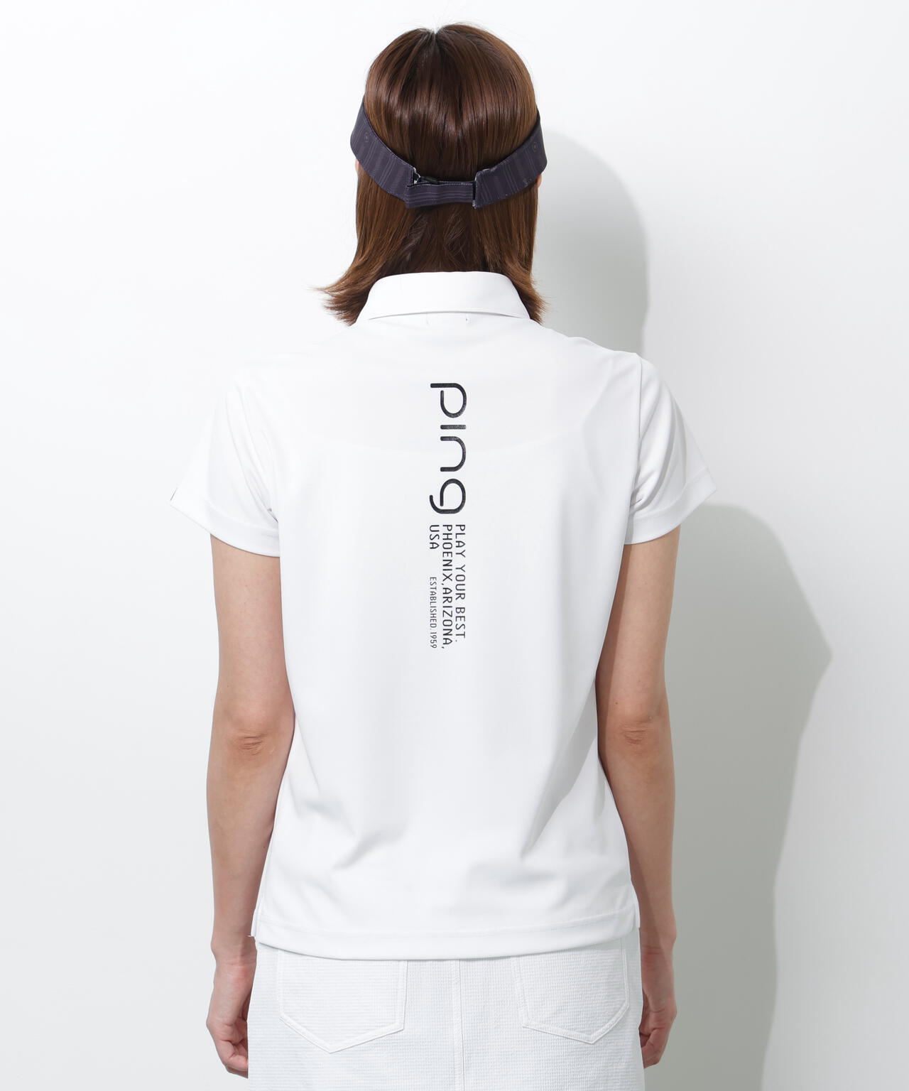【PING APPAREL】サンベール×クールフローロゴリブ半袖ポロシャツ ＜PERFORMANCE＞ (LADIES)