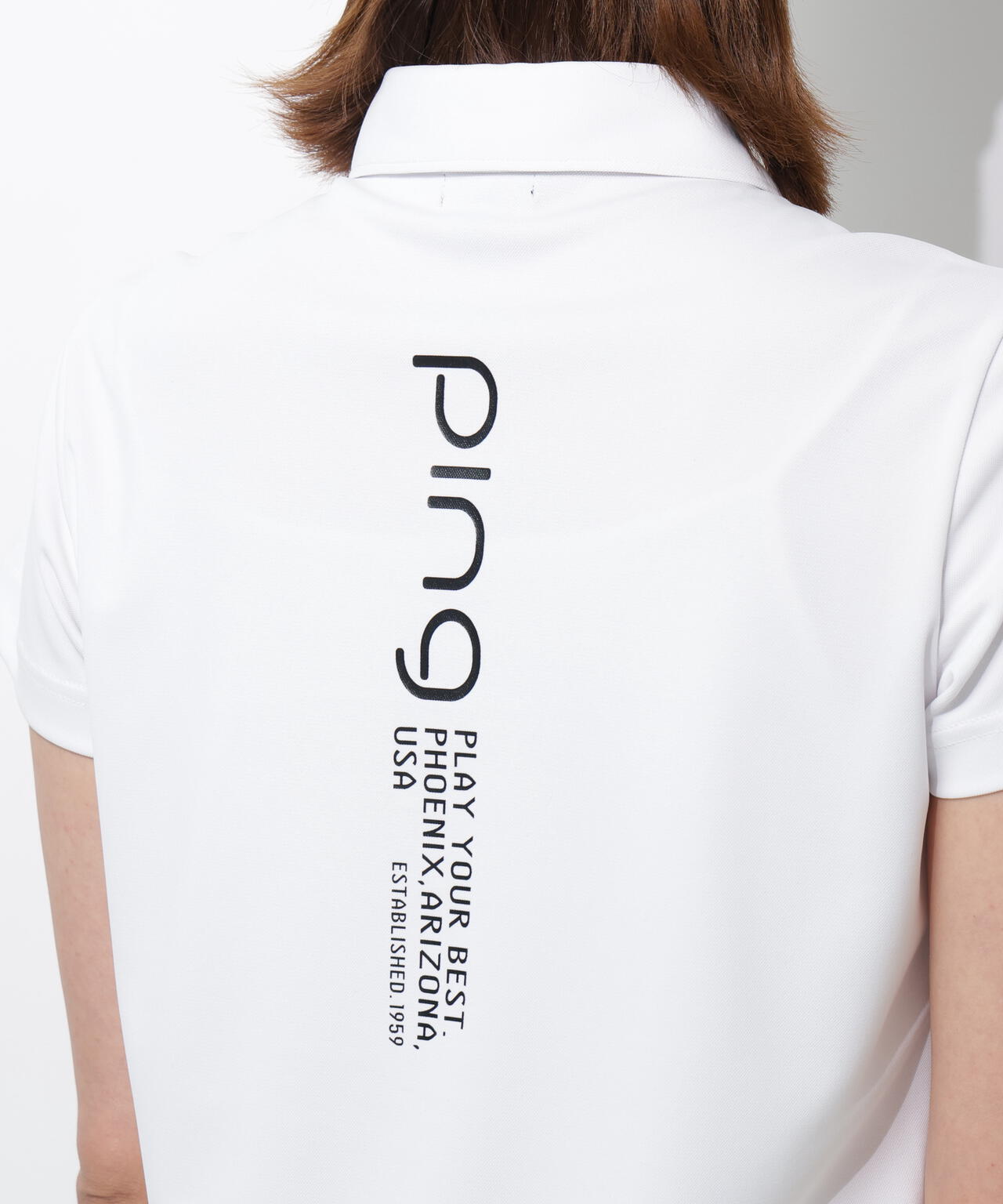 【PING APPAREL】サンベール×クールフローロゴリブ半袖ポロシャツ ＜PERFORMANCE＞ (LADIES)