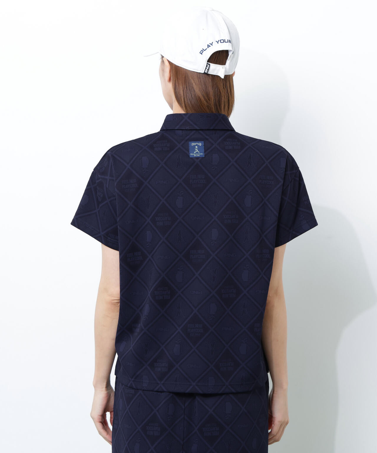 【PING APPAREL】全方向ストレッチMr.PINGジャガード半袖リラックスポロシャツ ＜NATIVE＞ (LADIES)