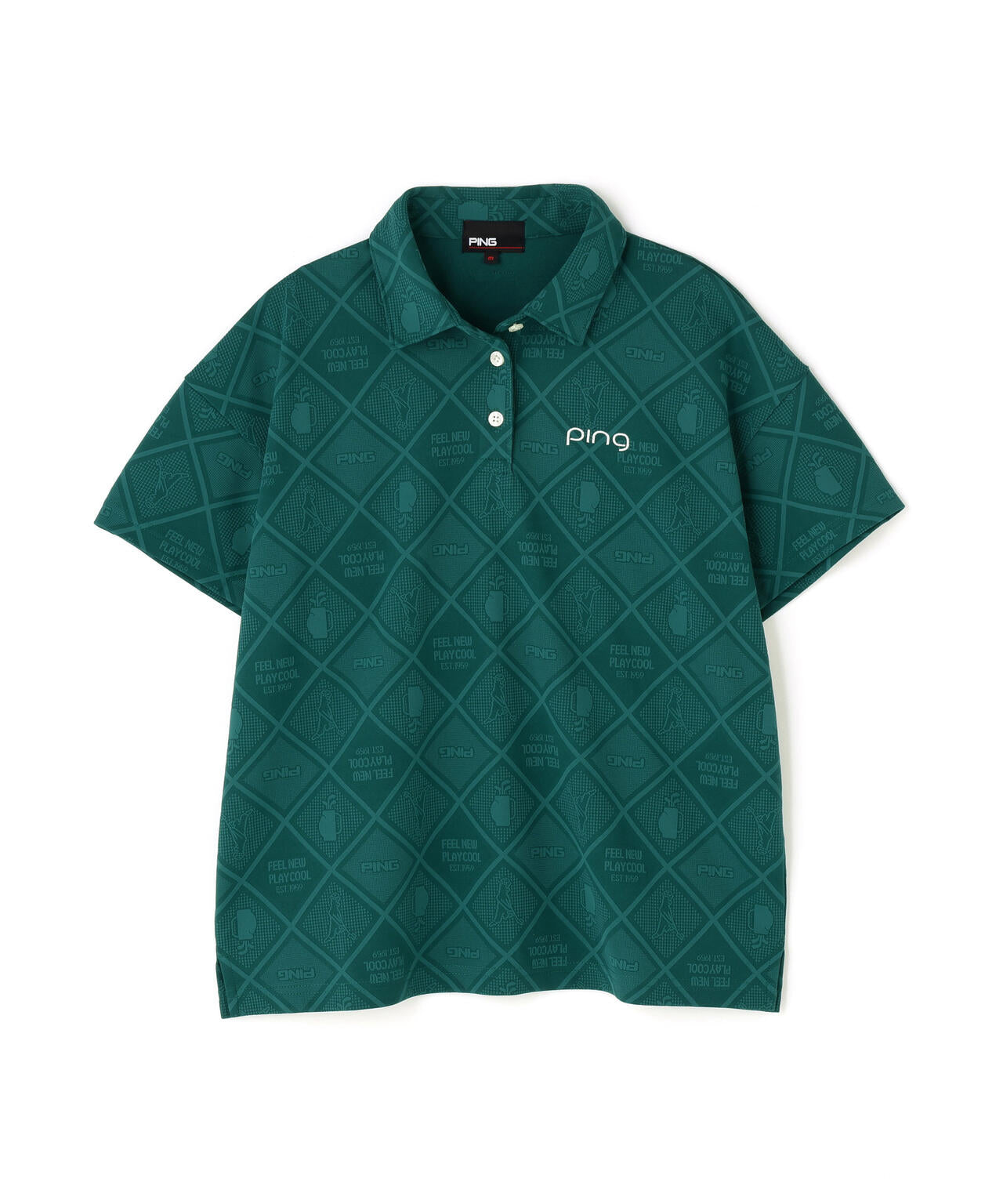 【PING APPAREL】全方向ストレッチMr.PINGジャガード半袖リラックスポロシャツ ＜NATIVE＞ (LADIES)