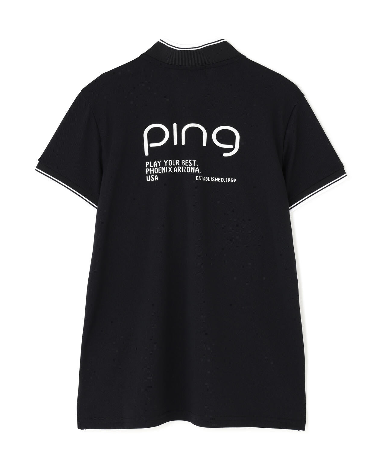 【PING APPAREL】スーパーシェルター06ラインリブ半袖カノコポロシャツ ＜PERFORMANCE＞ (LADIES)