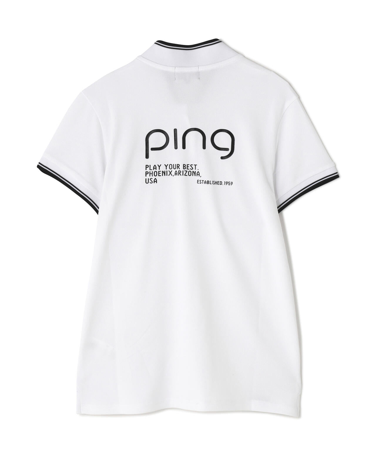 【PING APPAREL】スーパーシェルター06ラインリブ半袖カノコポロシャツ ＜PERFORMANCE＞ (LADIES)