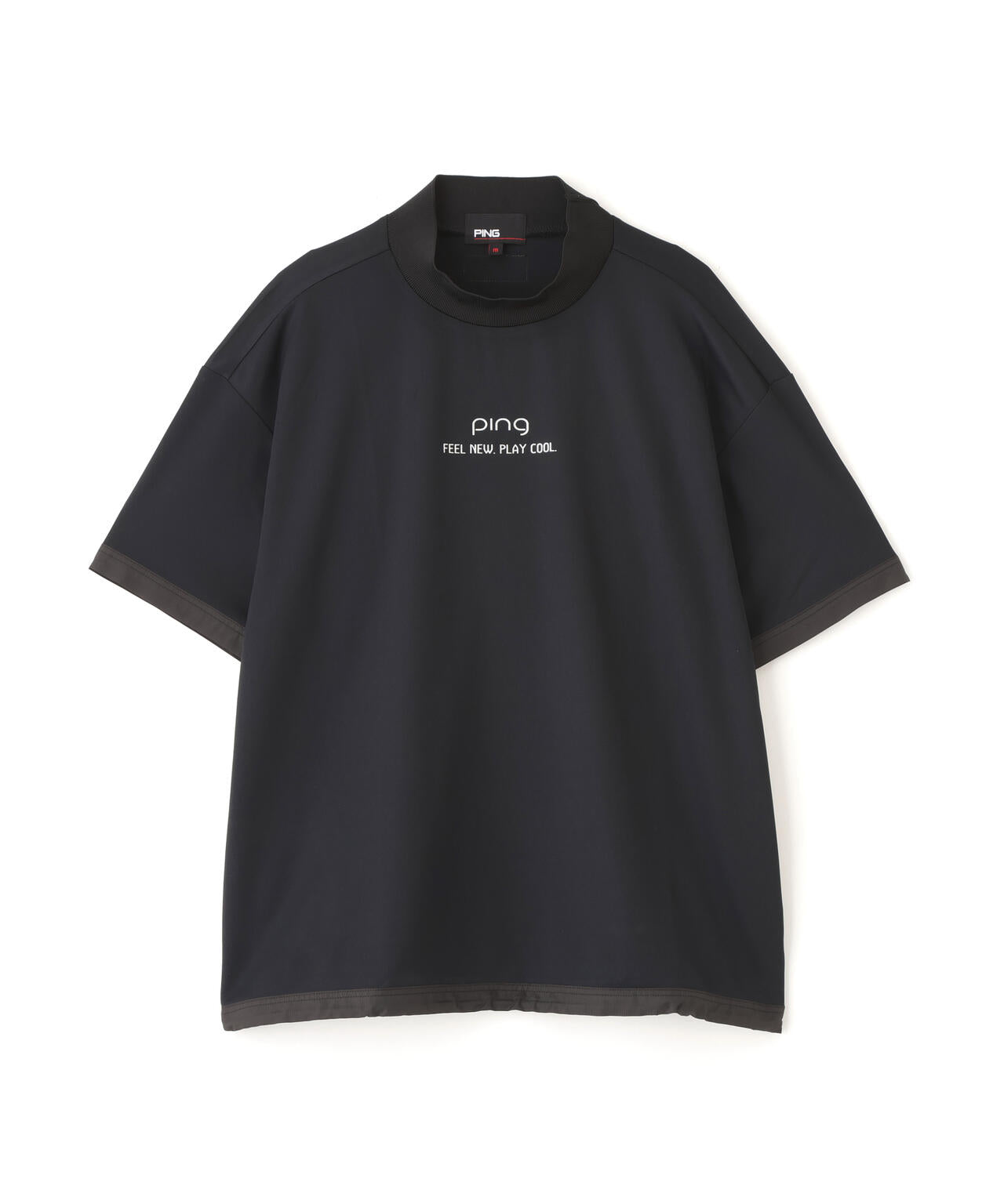 【PING APPAREL】サンベール×クールフローカノコ半袖ハイネックシャツ ＜GOLD＞ (LADIES)