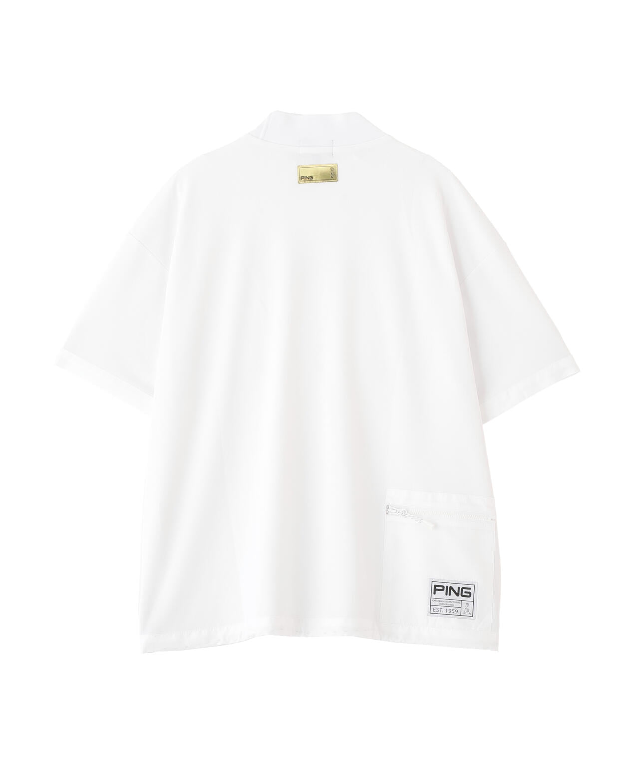 【PING APPAREL】サンベール×クールフローカノコ半袖ハイネックシャツ ＜GOLD＞ (LADIES)
