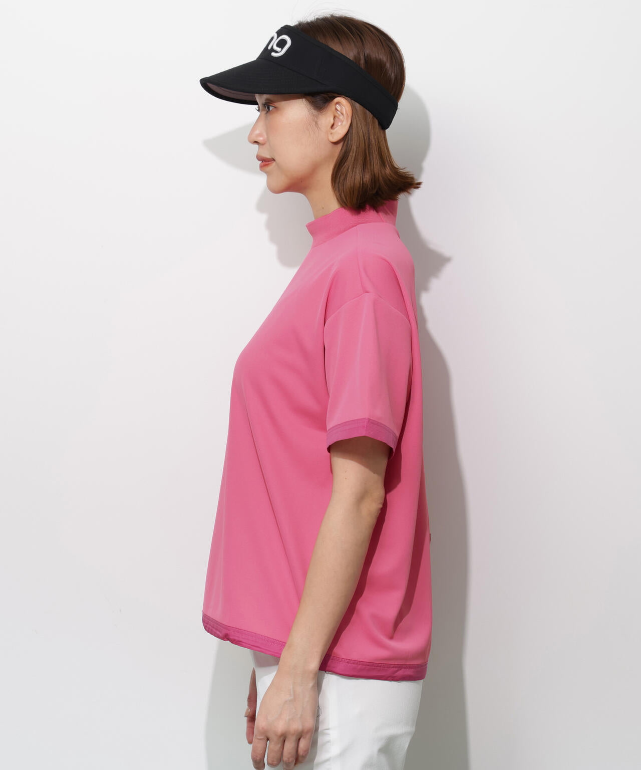 【PING APPAREL】サンベール×クールフローカノコ半袖ハイネックシャツ ＜GOLD＞ (LADIES)