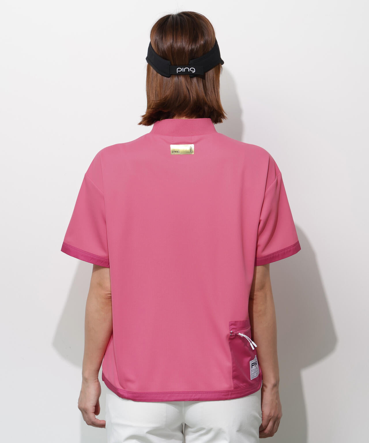 【PING APPAREL】サンベール×クールフローカノコ半袖ハイネックシャツ ＜GOLD＞ (LADIES)