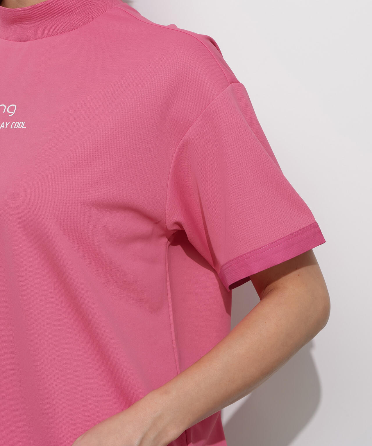 【PING APPAREL】サンベール×クールフローカノコ半袖ハイネックシャツ ＜GOLD＞ (LADIES)