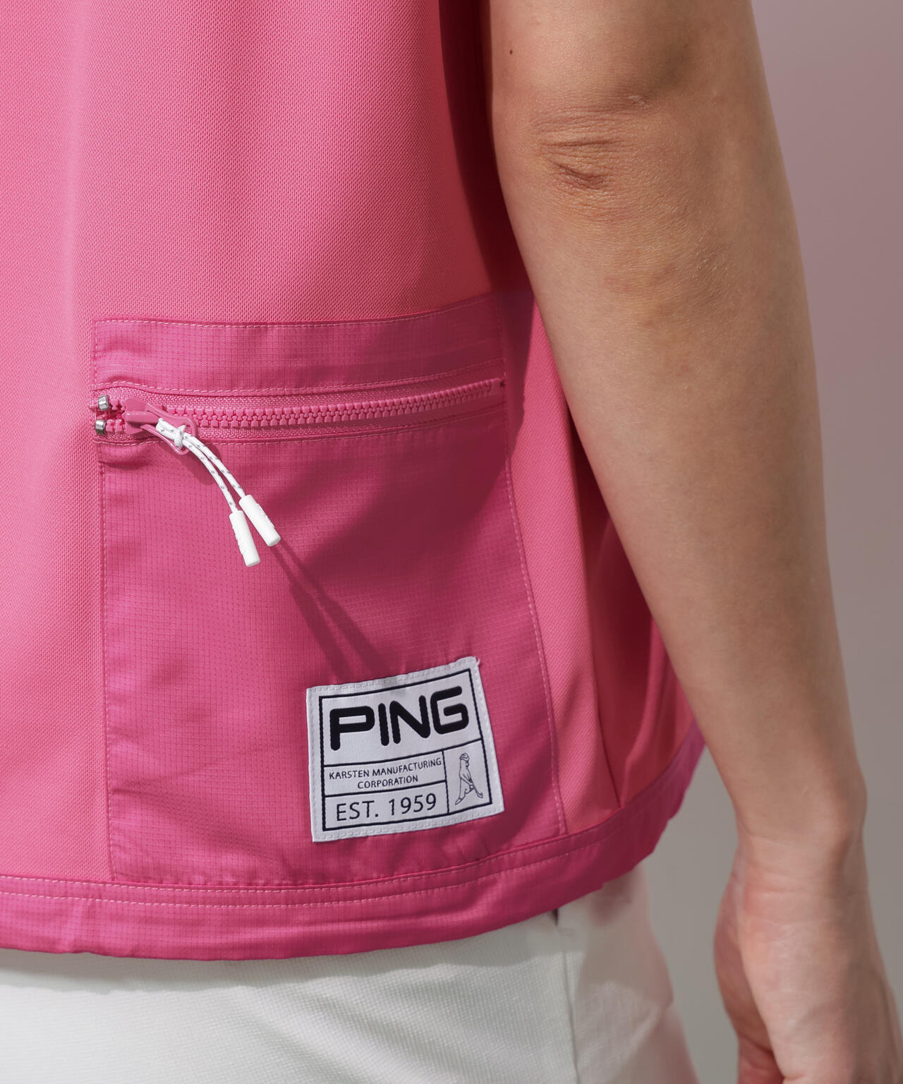 【PING APPAREL】サンベール×クールフローカノコ半袖ハイネックシャツ ＜GOLD＞ (LADIES)