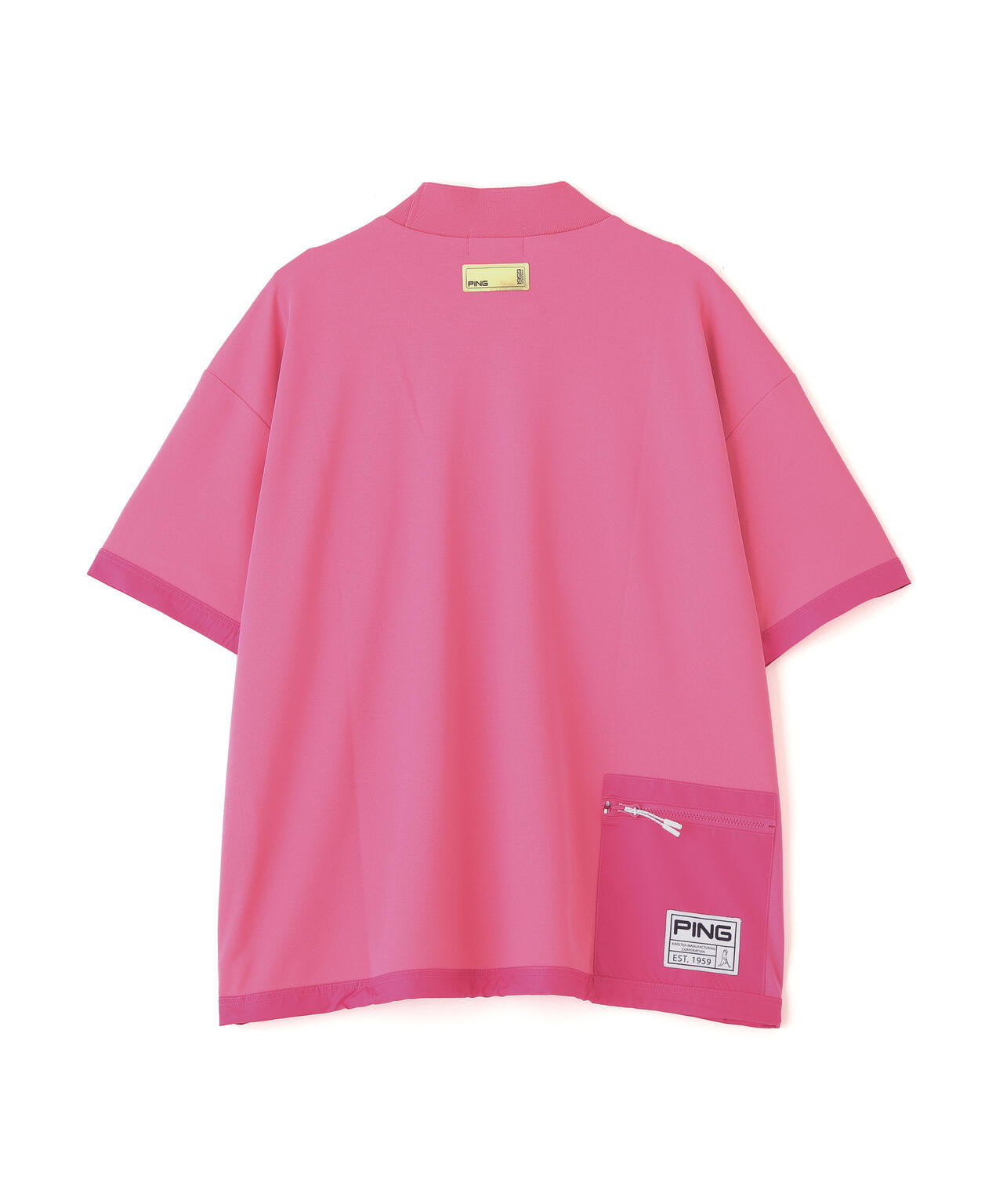 【PING APPAREL】サンベール×クールフローカノコ半袖ハイネックシャツ ＜GOLD＞ (LADIES)