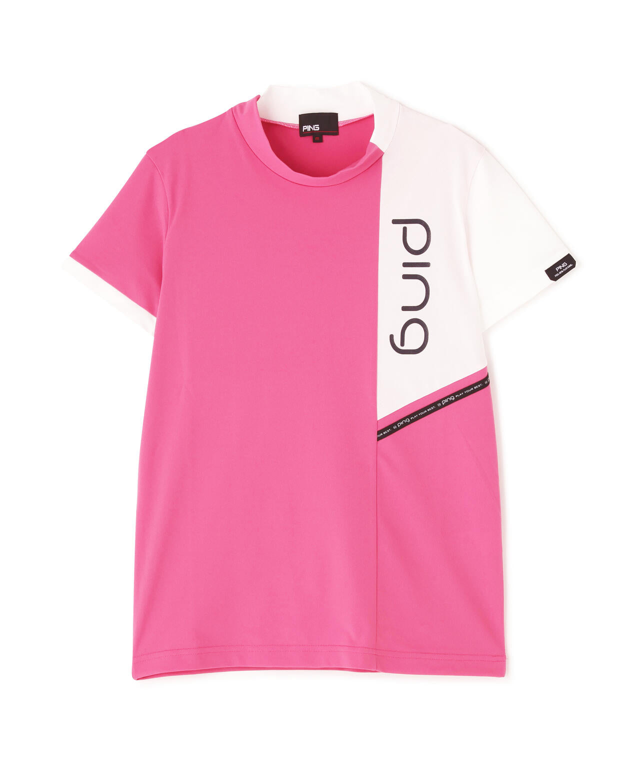 【PING APPAREL】クイックドライバイカラー半袖カノコハイネックカットソー ＜PERFORMANCE＞ (LADIES)