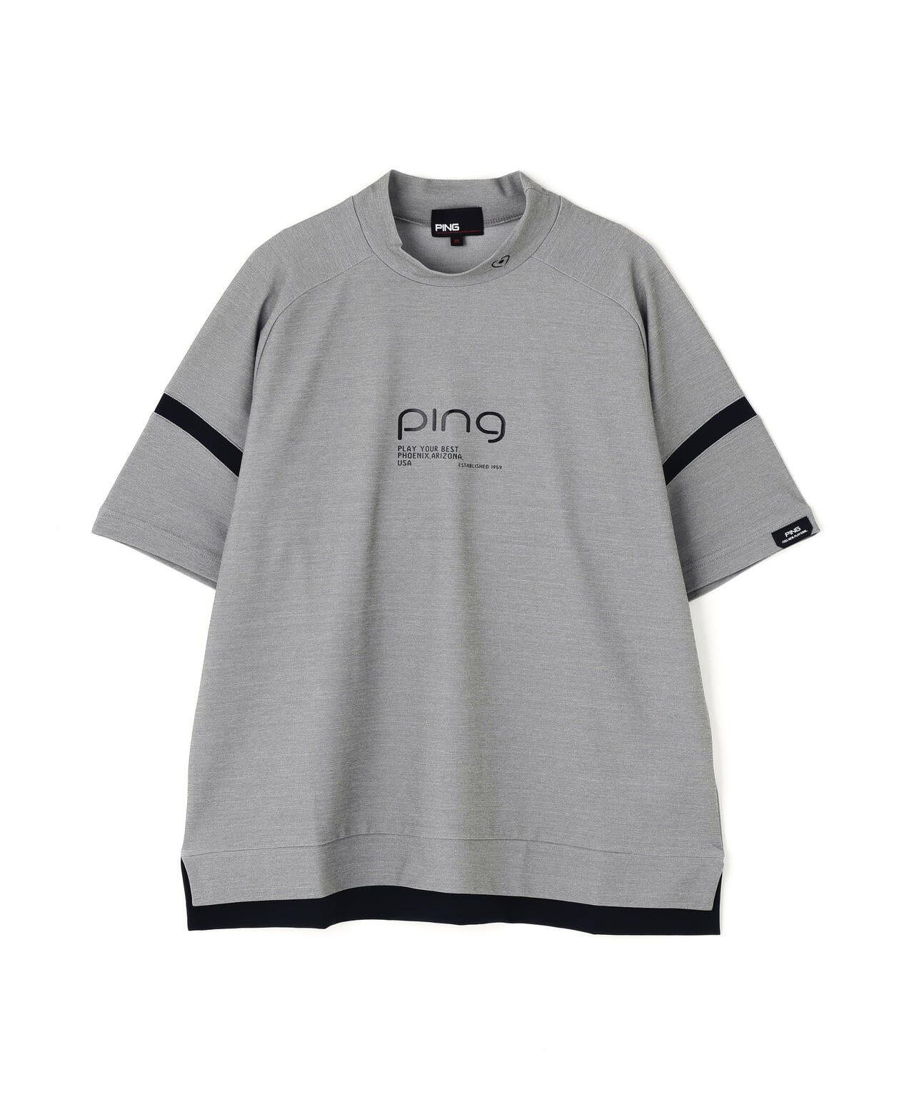 【PING APPAREL】レイブロックエコ配色切替半袖ハイネックシャツ ＜PERFORMANCE＞ (LADIES)