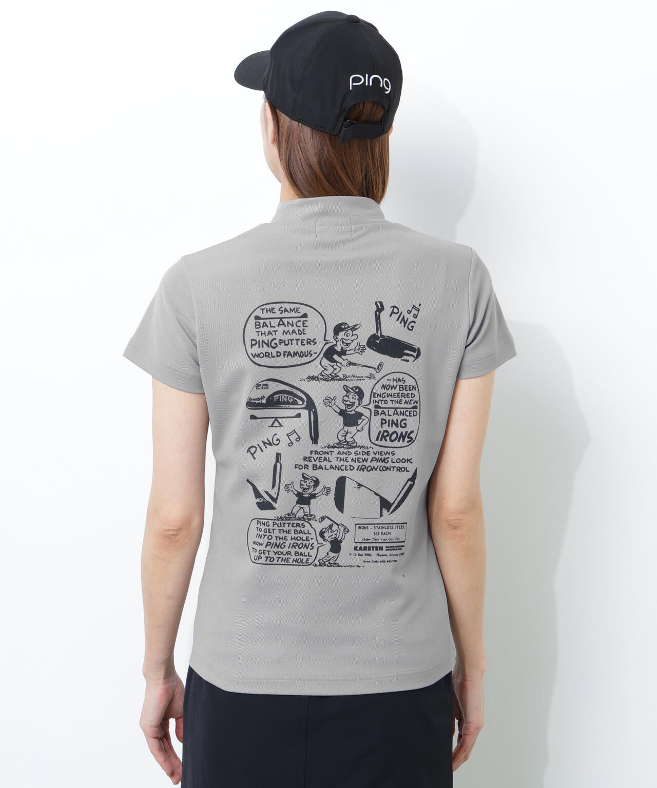 【PING APPAREL】【10カラーシリーズ】PEカノコ半袖ハイネックシャツ ＜NATIVE＞ (LADIES)