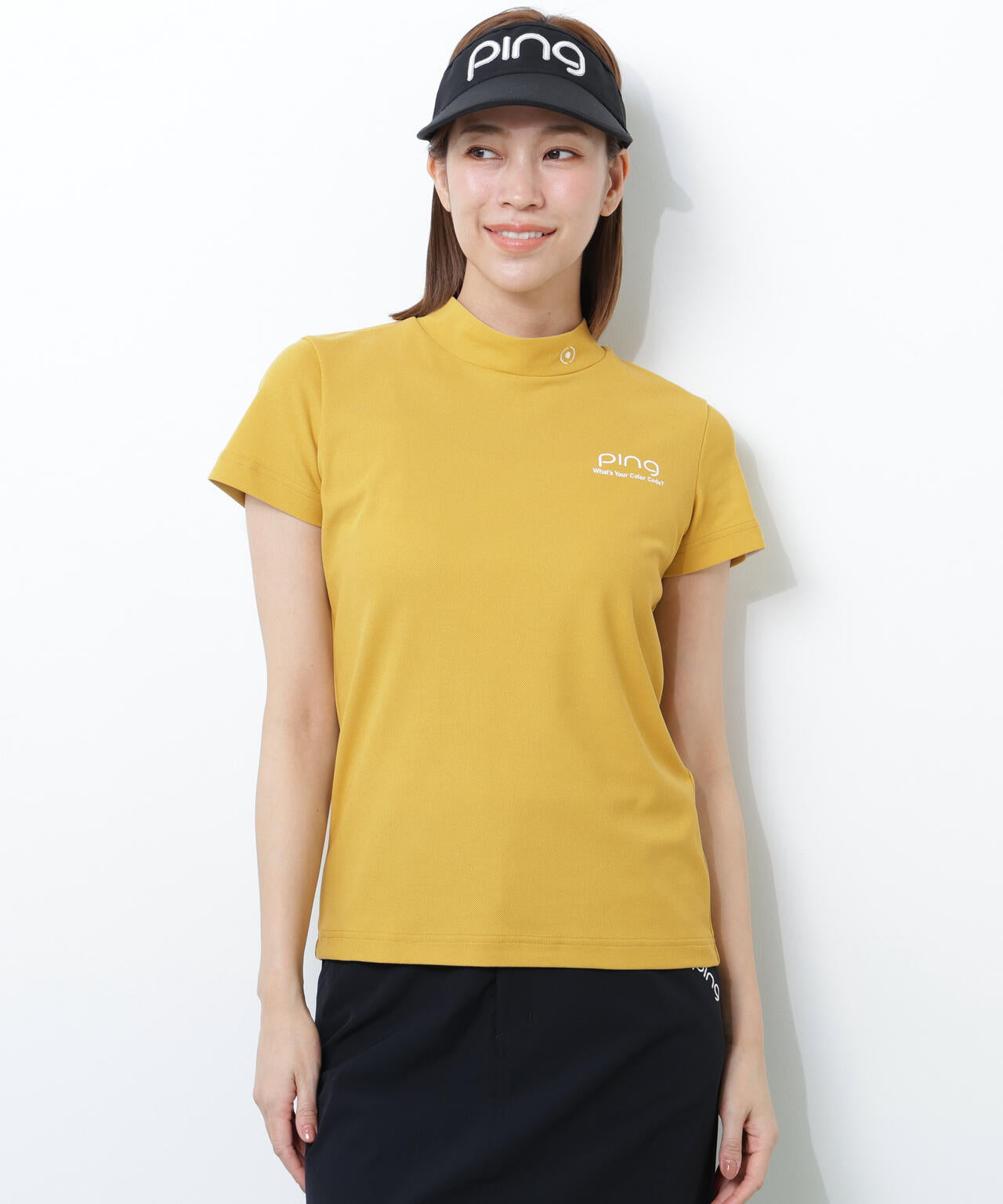 【PING APPAREL】【10カラーシリーズ】PEカノコ半袖ハイネックシャツ ＜NATIVE＞ (LADIES)