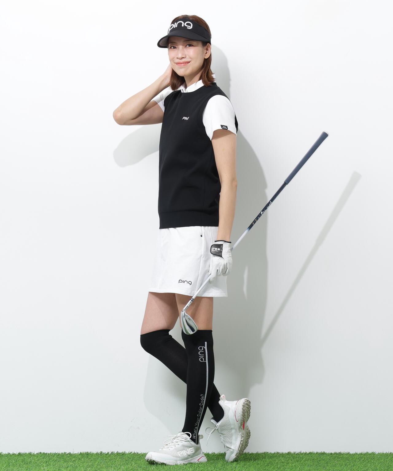 【PING APPAREL】ニットベスト ＜GOLD＞ (LADIES)