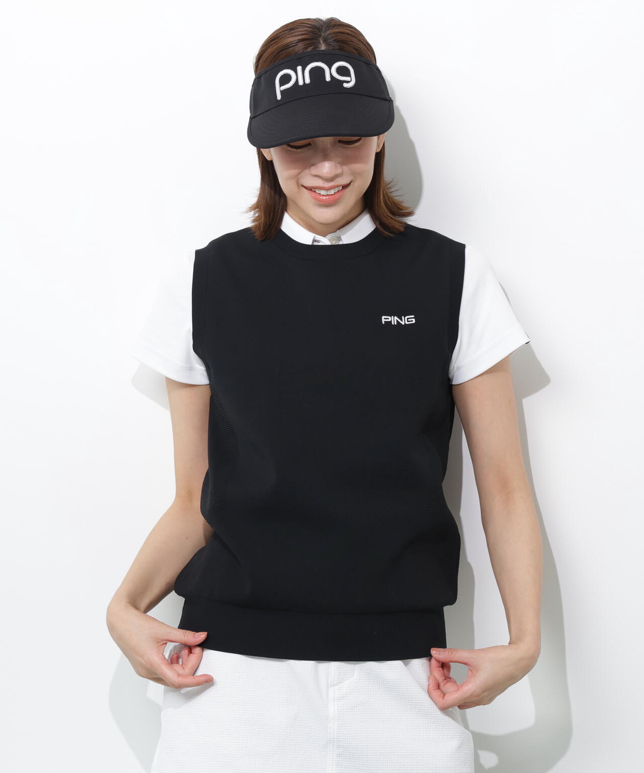 【PING APPAREL】ニットベスト ＜GOLD＞ (LADIES)