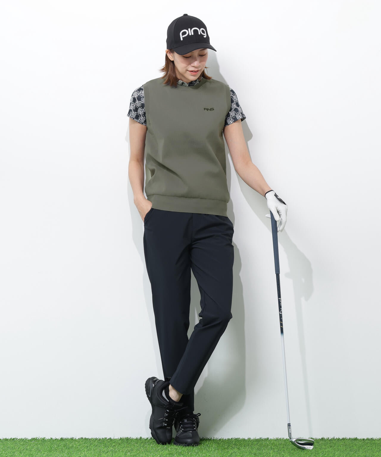 【PING APPAREL】ニットベスト ＜GOLD＞ (LADIES)