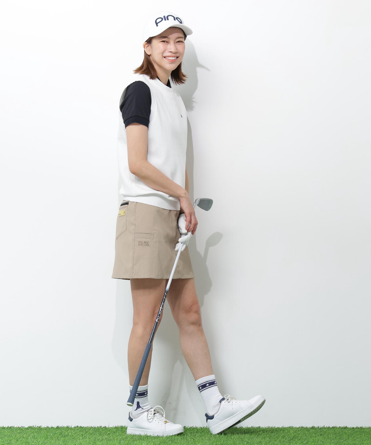 【PING APPAREL】ニットベスト ＜GOLD＞ (LADIES)