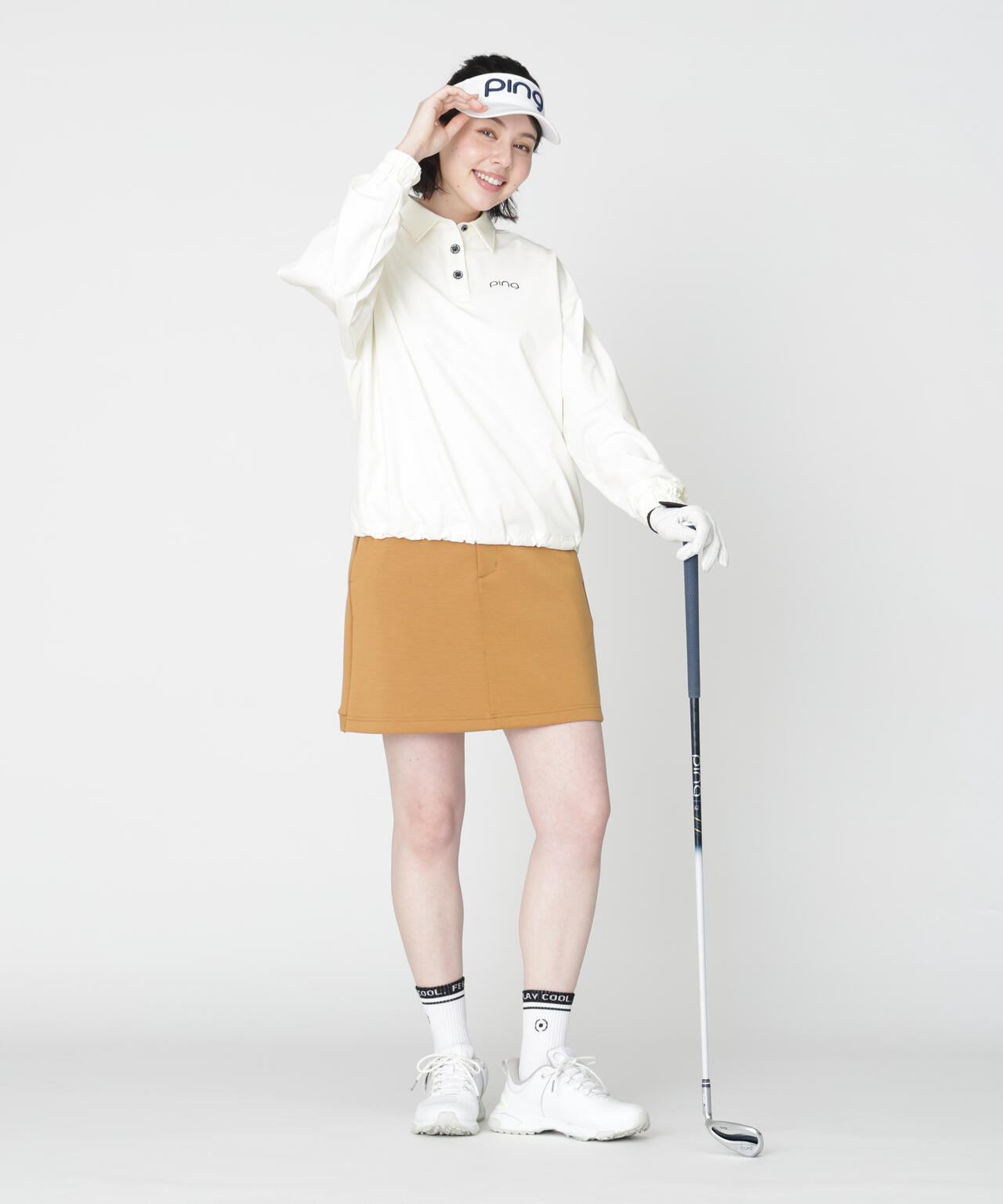 【PING APPAREL】ストレッチ布帛オーバーシャツ (LADIES)