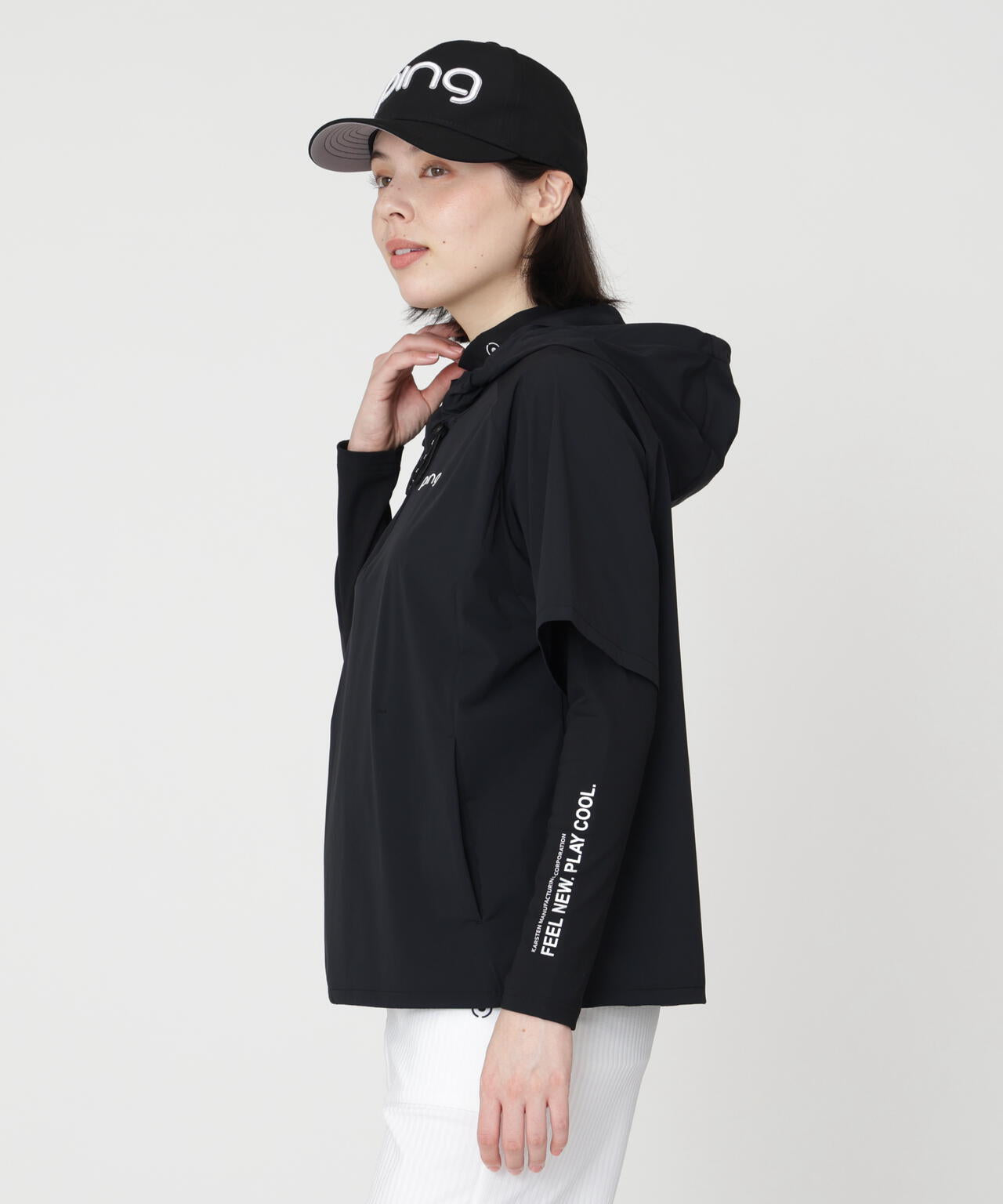 ［PING APPAREL］［接触冷感・UVカット・撥水］レイヤードツインセット (LADIES)