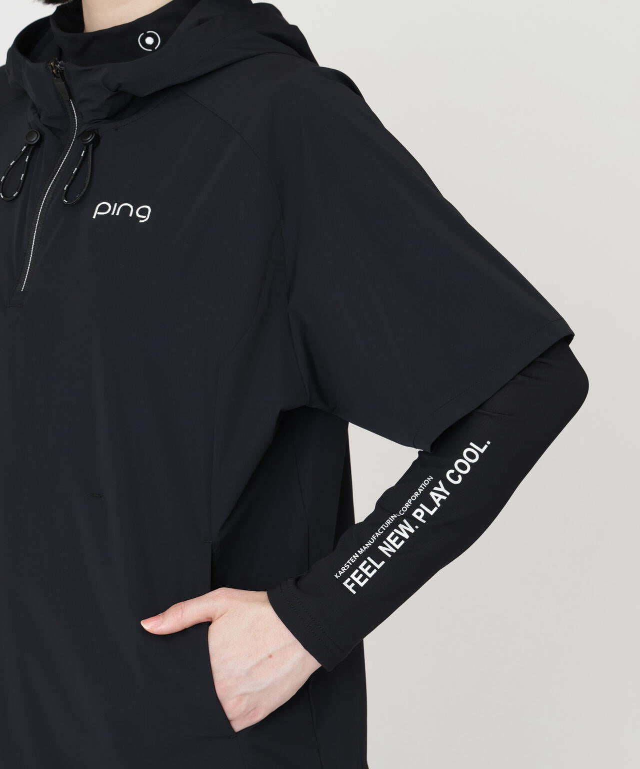 ［PING APPAREL］［接触冷感・UVカット・撥水］レイヤードツインセット (LADIES)