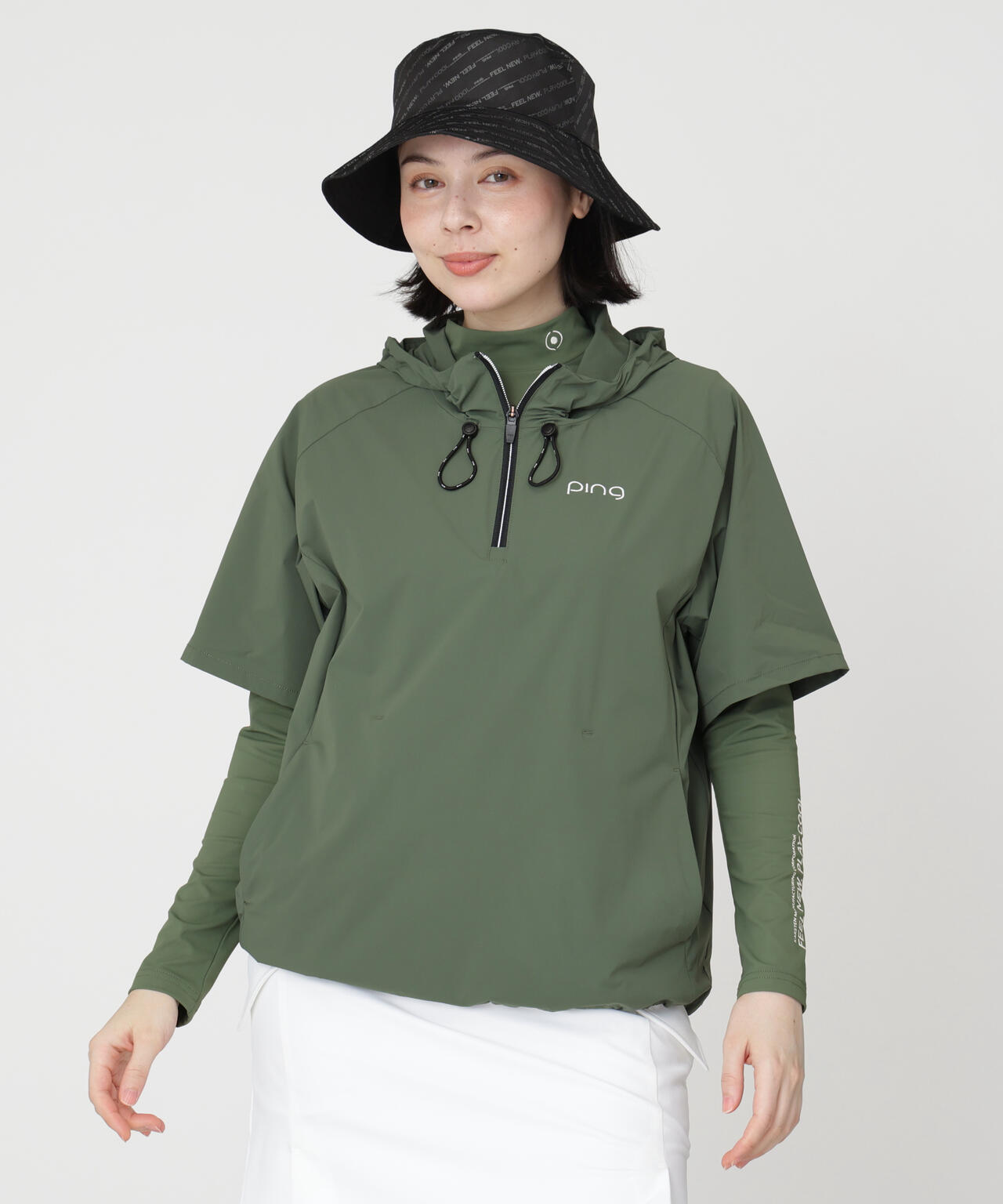 ［PING APPAREL］［接触冷感・UVカット・撥水］レイヤードツインセット (LADIES)
