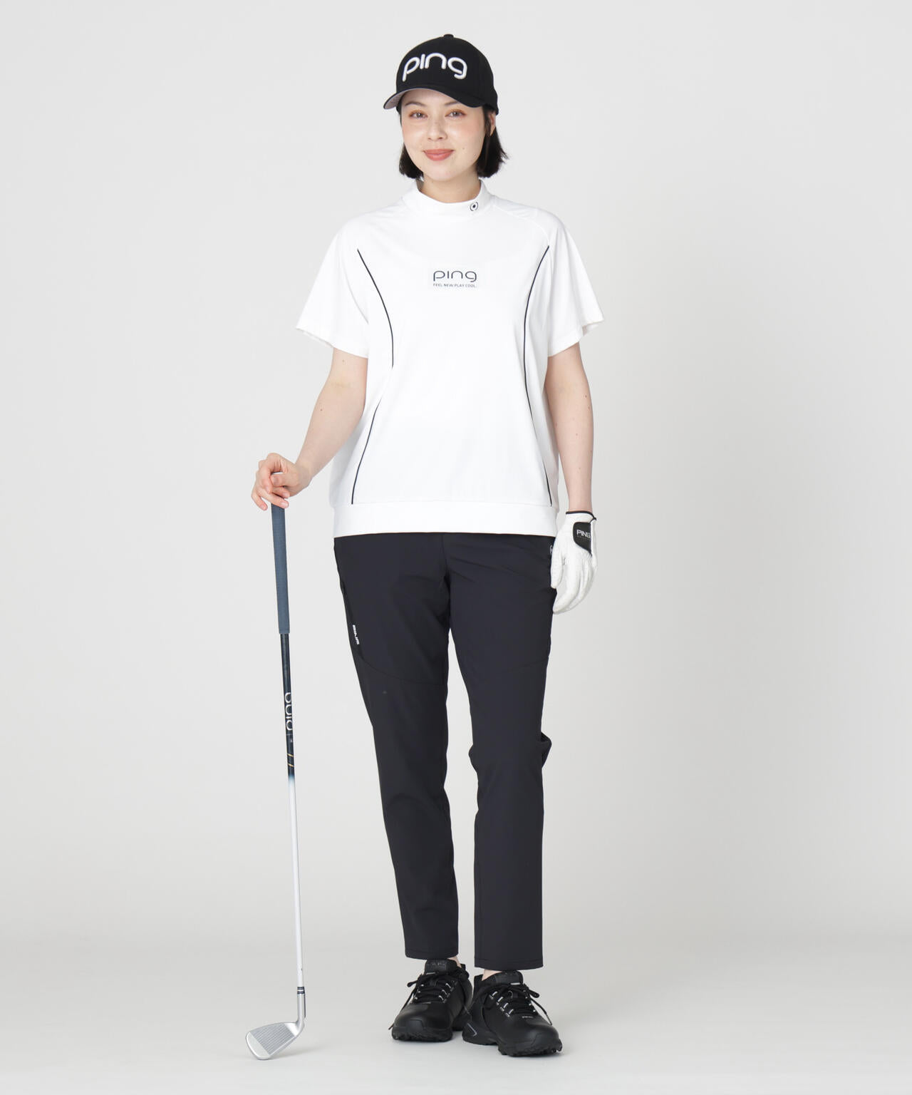 ［PING APPAREL］［UVカット・透け防止］ミニリップストップテーパードパンツ (LADIES)