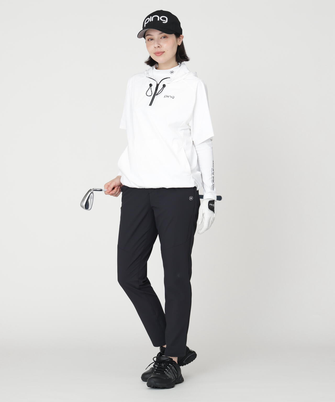 ［PING APPAREL］［UVカット・透け防止］ミニリップストップテーパードパンツ (LADIES)