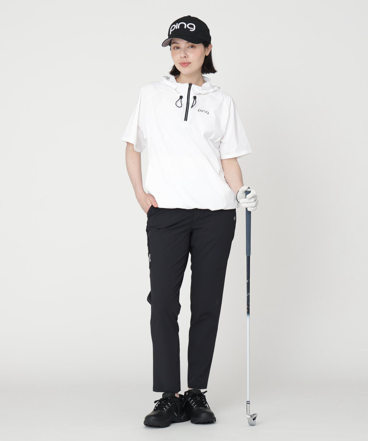［PING APPAREL］［UVカット・透け防止］ミニリップストップテーパードパンツ (LADIES)