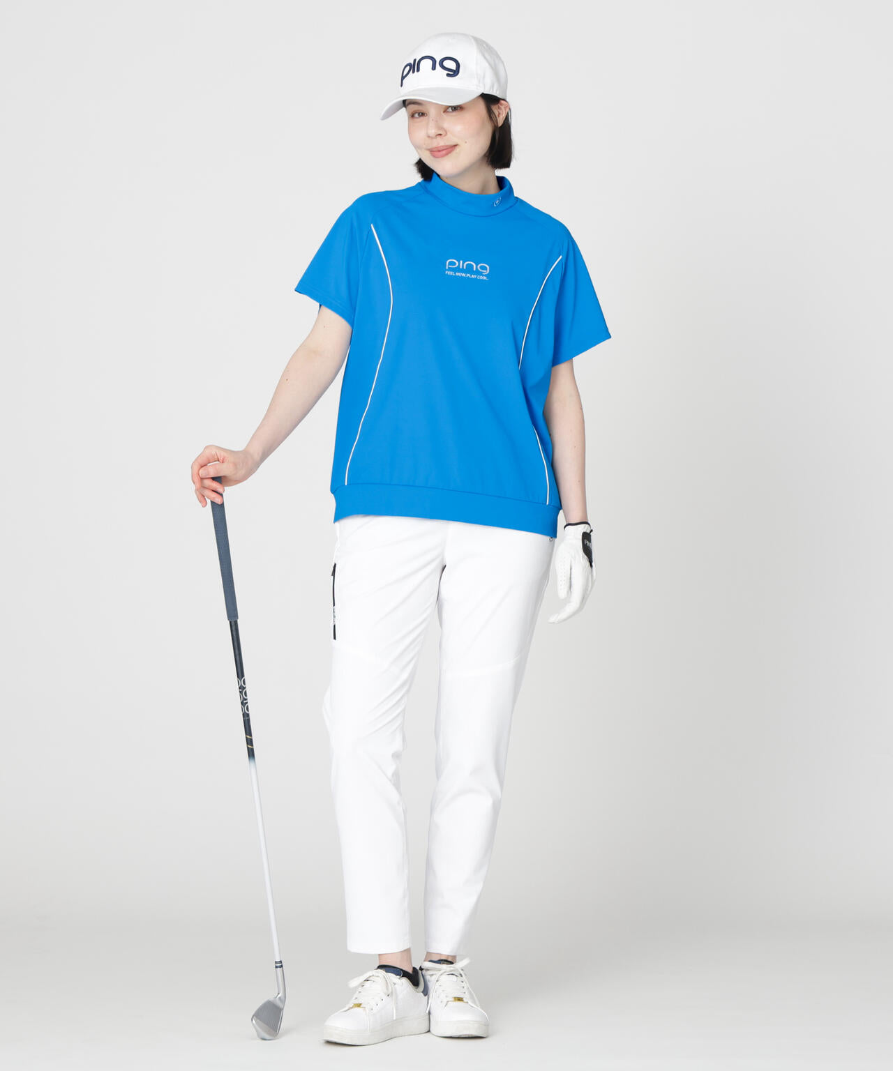 ［PING APPAREL］［UVカット・透け防止］ミニリップストップテーパードパンツ (LADIES)