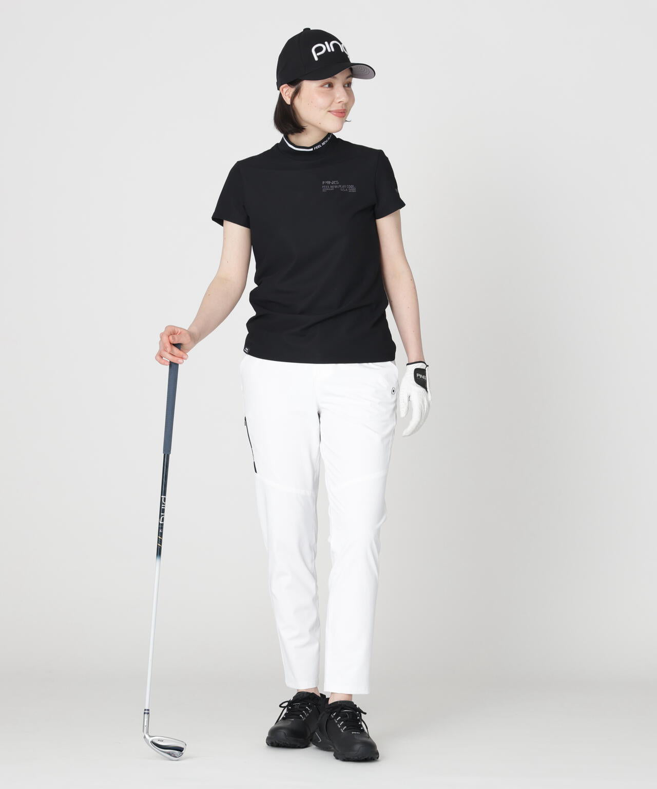 ［PING APPAREL］［UVカット・透け防止］ミニリップストップテーパードパンツ (LADIES)