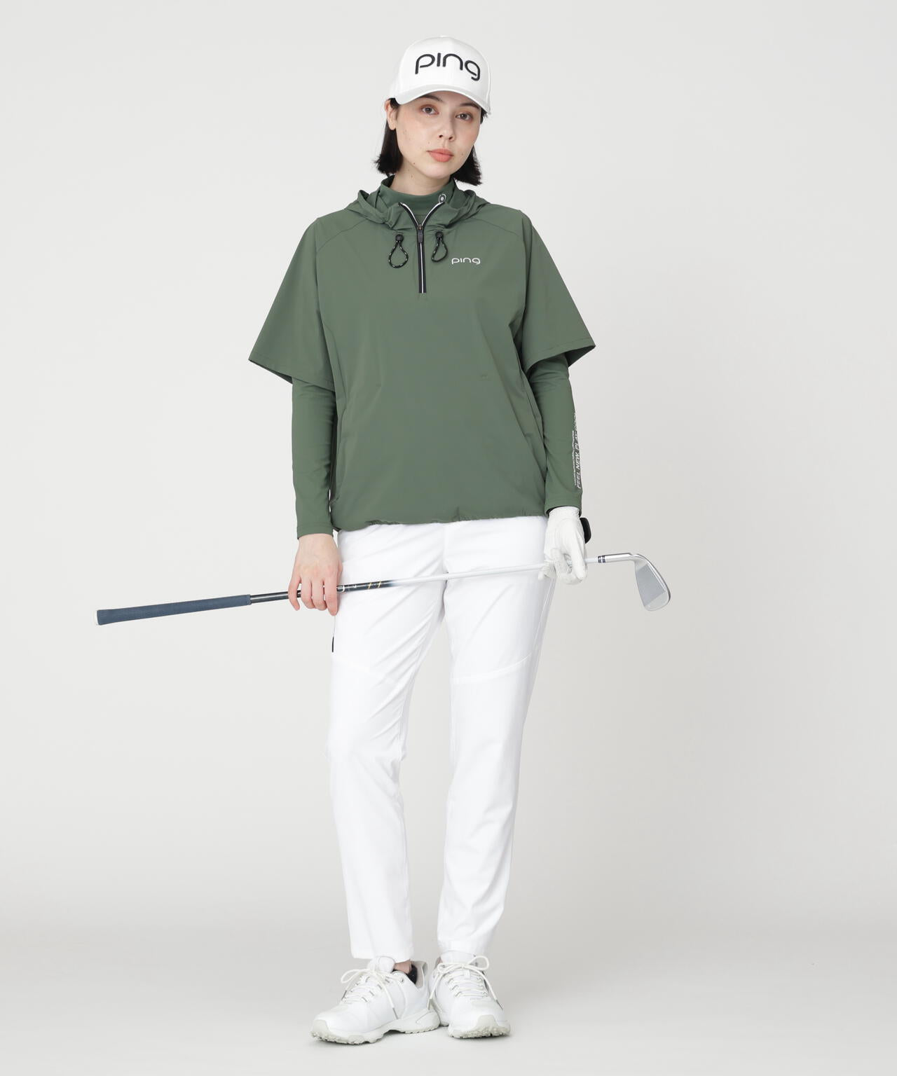 ［PING APPAREL］［UVカット・透け防止］ミニリップストップテーパードパンツ (LADIES)