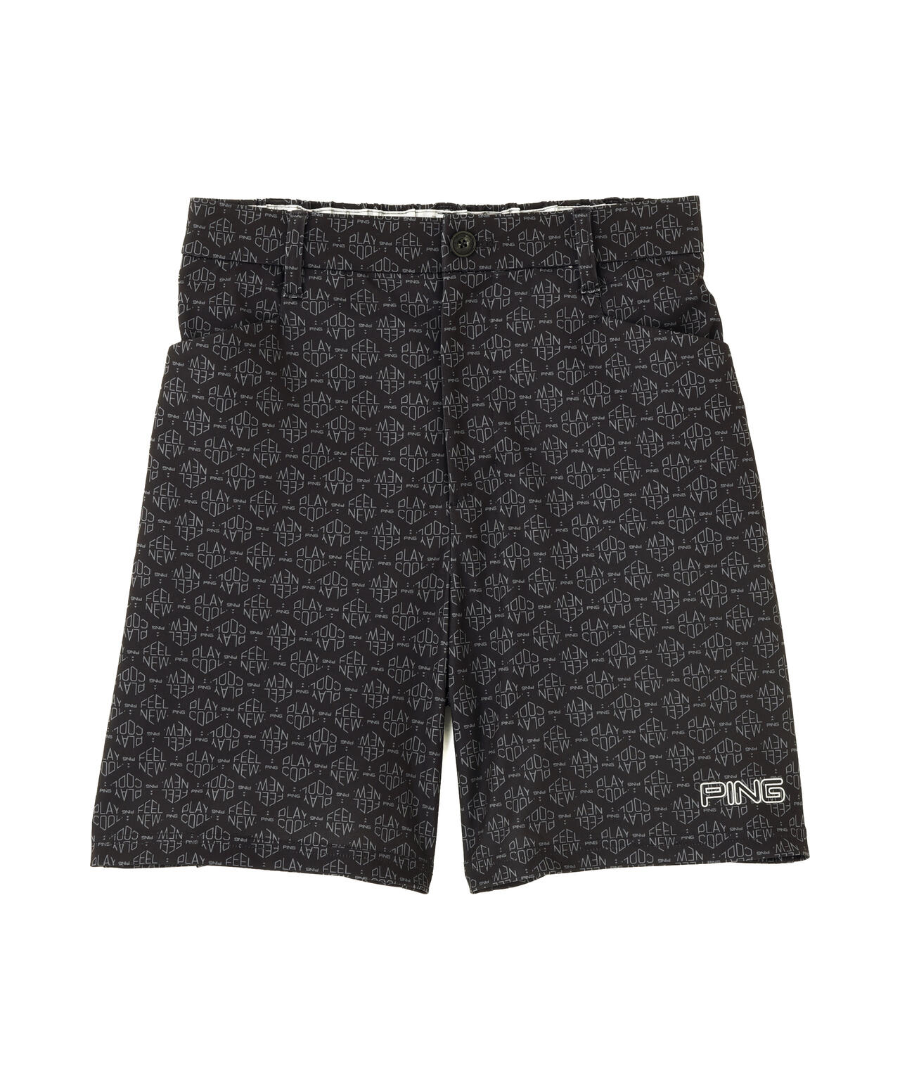 ［PING APPAREL］［UVカット・吸水速乾］総柄ショートパンツ ＜GOLD＞ (LADIES)