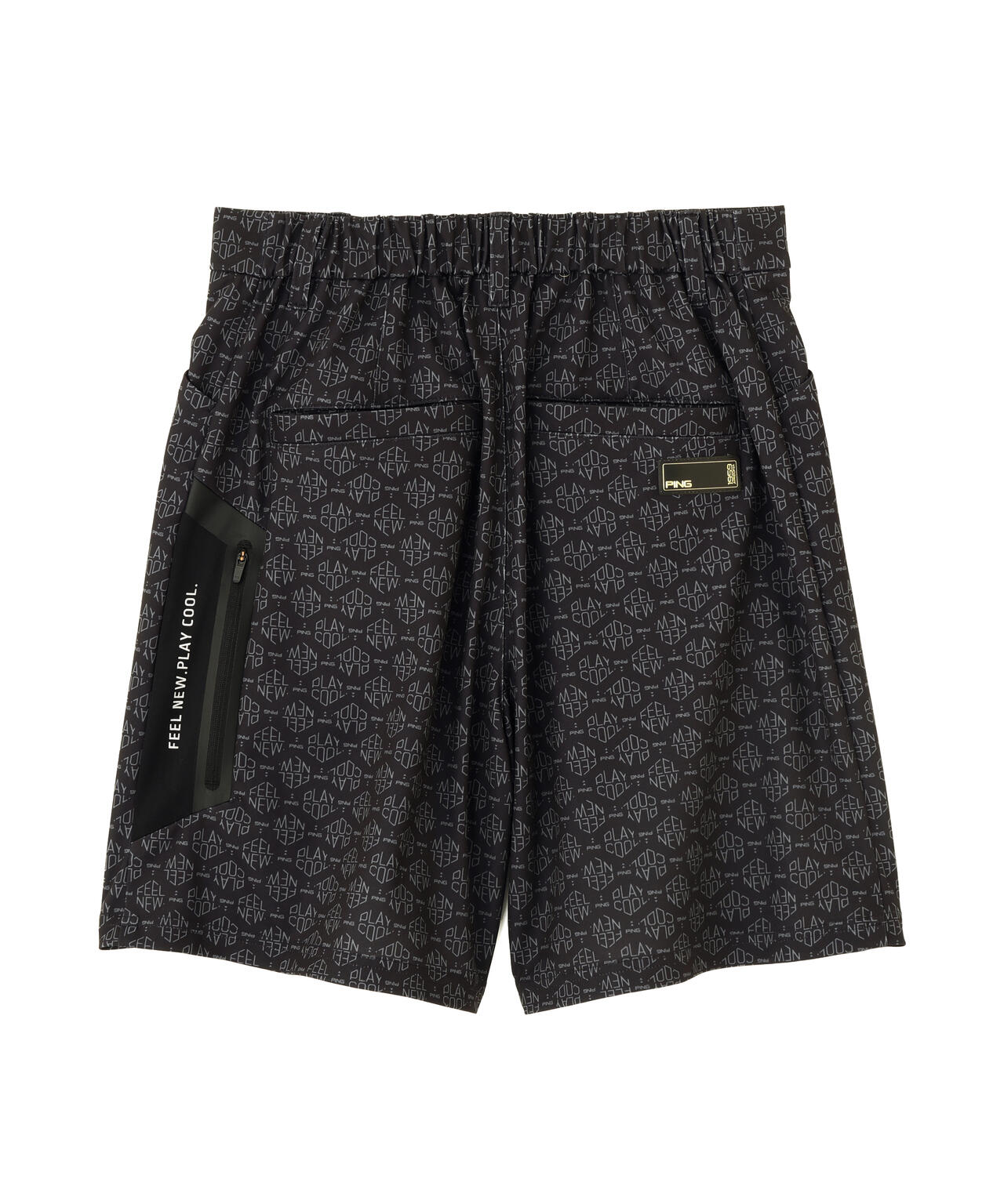 ［PING APPAREL］［UVカット・吸水速乾］総柄ショートパンツ ＜GOLD＞ (LADIES)