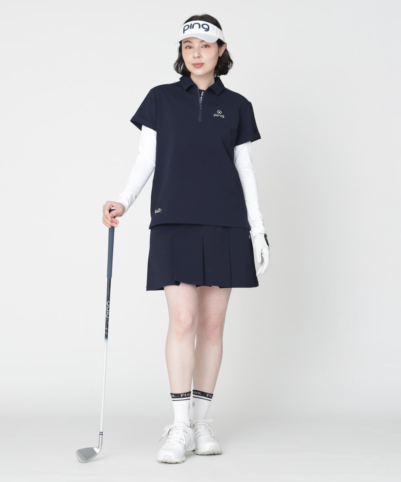 ［PING APPAREL］［撥水］シアサッカースカート ＜GOLD＞ (LADIES)
