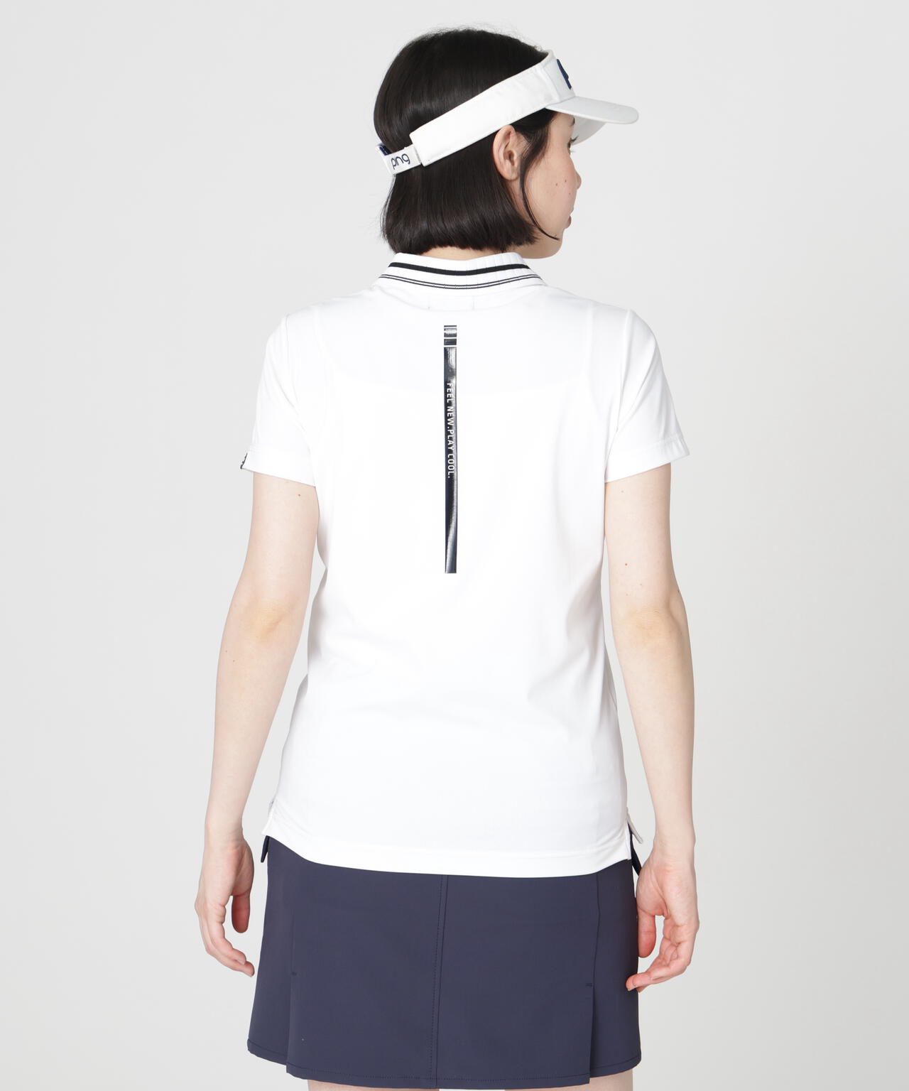 ［PING APPAREL］［接触冷感・UVカット］ライン衿半袖ポロシャツ (LADIES)