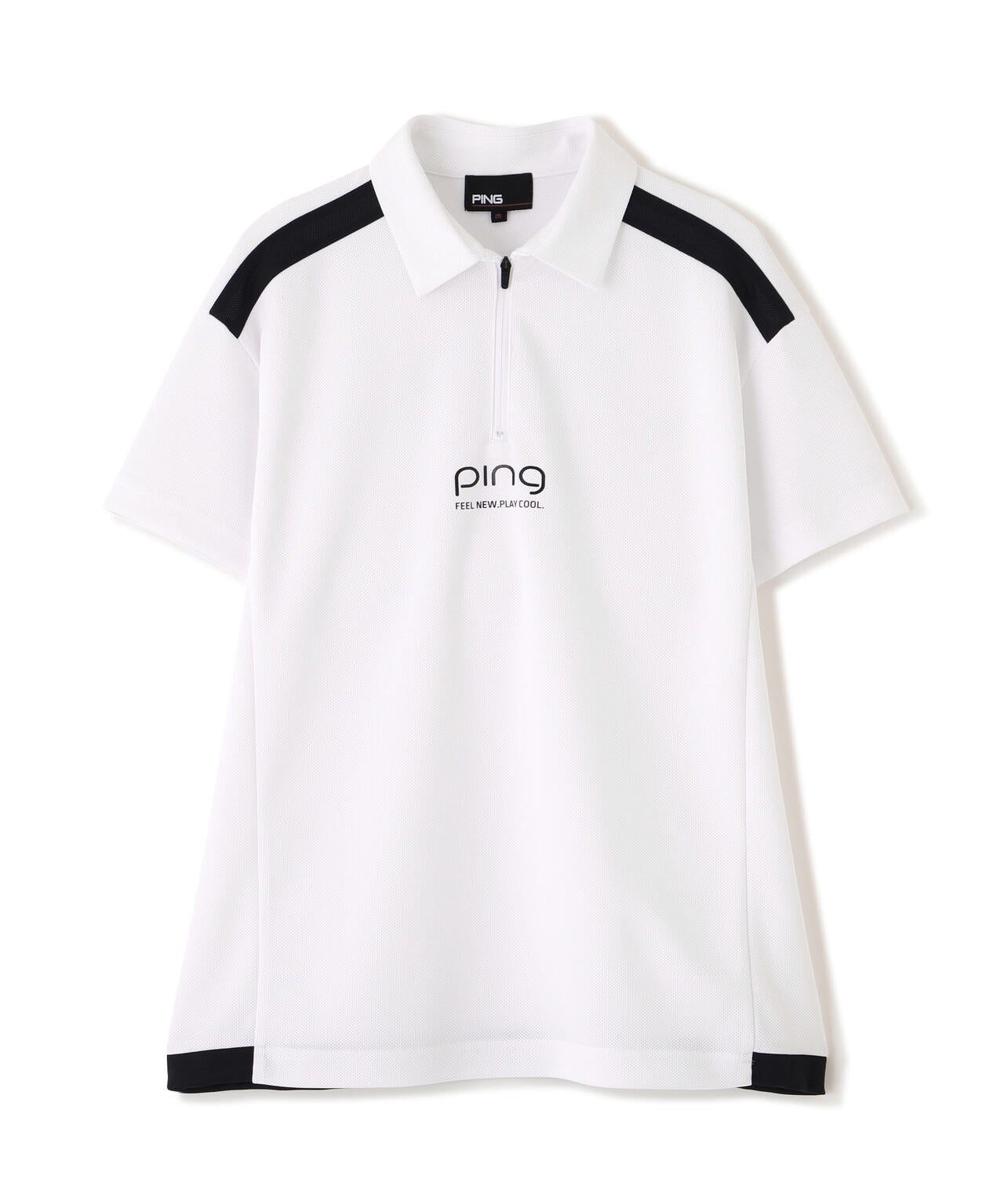 ［PING APPAREL］［吸水速乾・遮熱］オクタピンメッシュ半袖ハーフジップシャツ (LADIES)