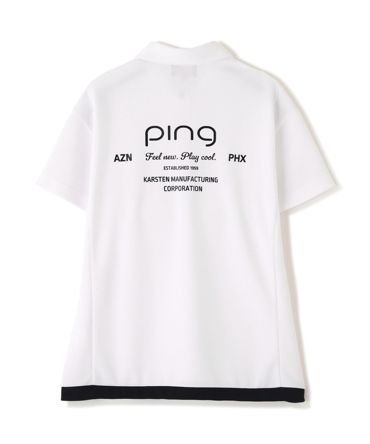 ［PING APPAREL］［吸水速乾・遮熱］オクタピンメッシュ半袖ハーフジップシャツ (LADIES)
