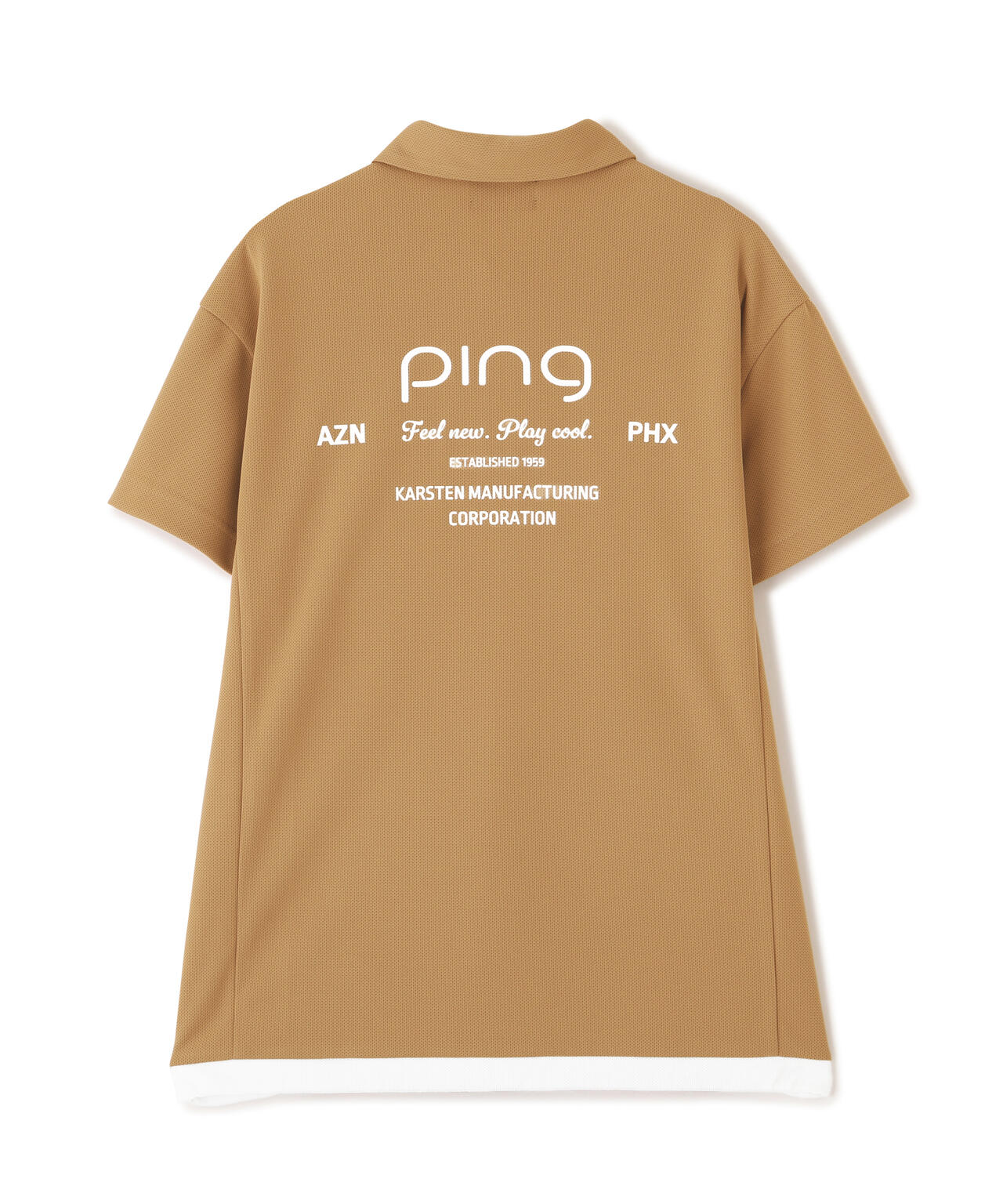 ［PING APPAREL］［吸水速乾・遮熱］オクタピンメッシュ半袖ハーフジップシャツ (LADIES)