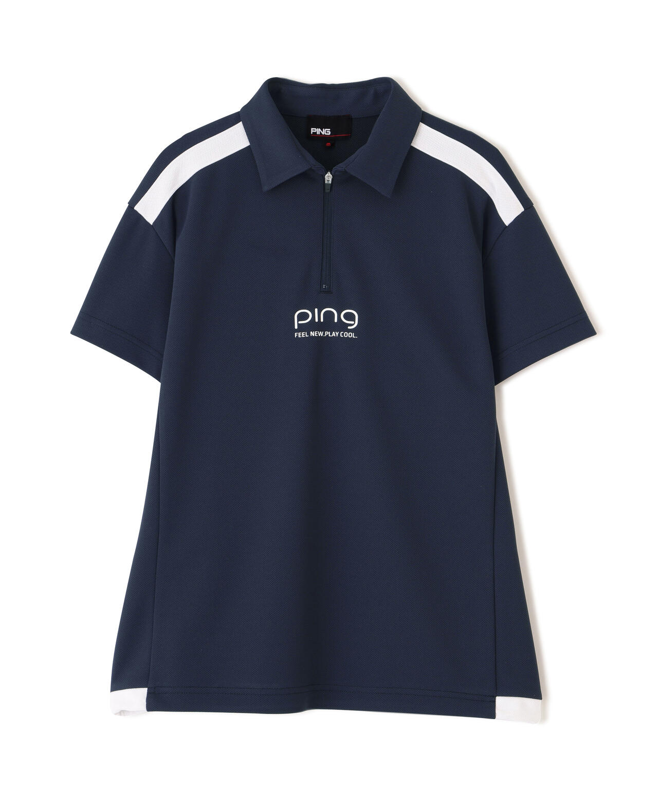 ［PING APPAREL］［吸水速乾・遮熱］オクタピンメッシュ半袖ハーフジップシャツ (LADIES)
