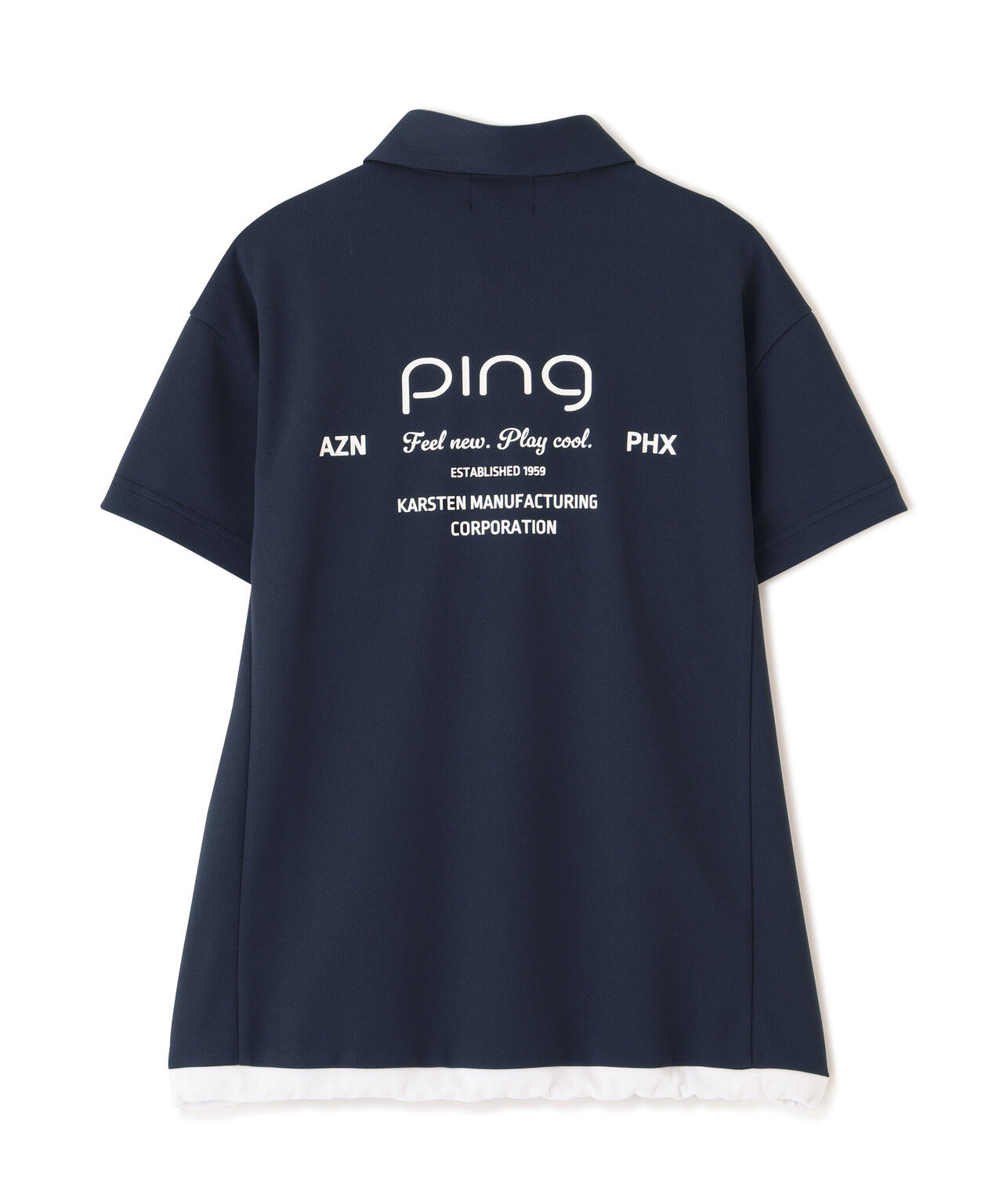 ［PING APPAREL］［吸水速乾・遮熱］オクタピンメッシュ半袖ハーフジップシャツ (LADIES)