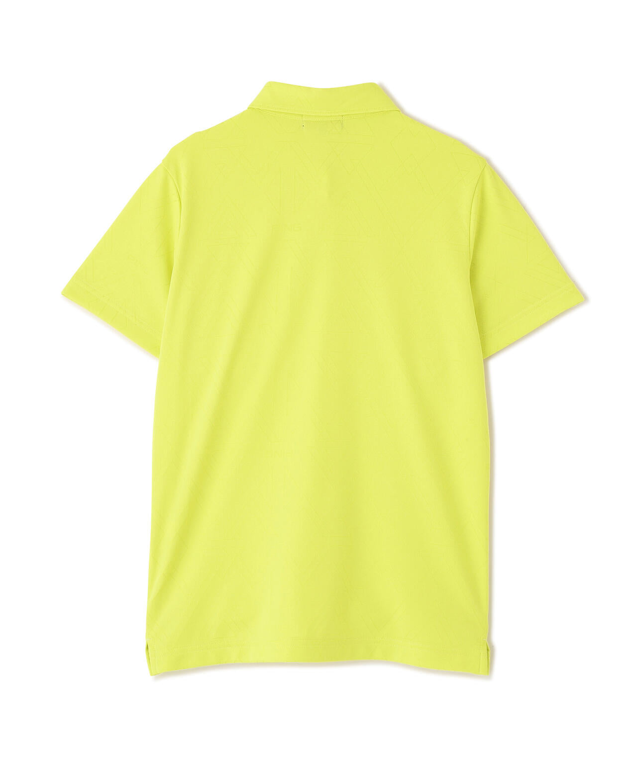 ［PING APPAREL］［吸水速乾・ストレッチ］三角幾何学柄ジャカード半袖ポロシャツ (LADIES)
