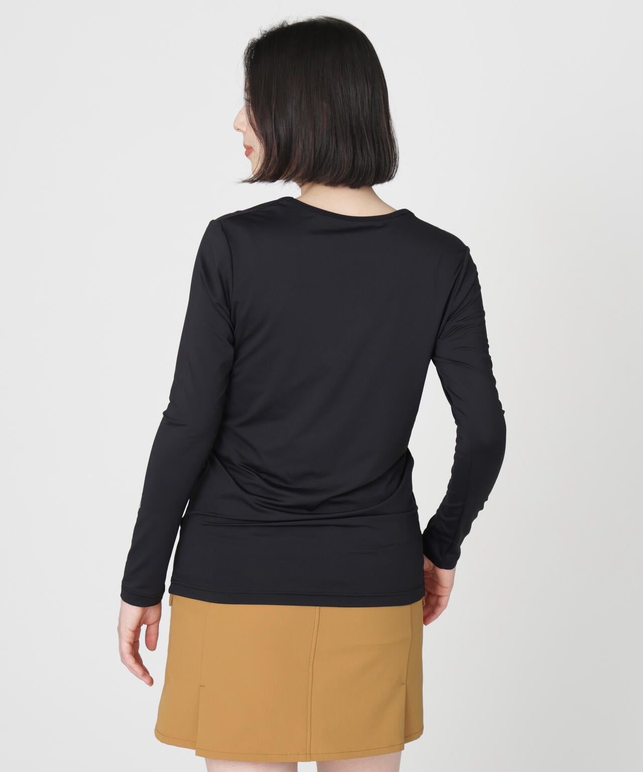 ［PING APPAREL］［UVカット・接触冷感］ベア天竺長袖Uネックインナー (LADIES)